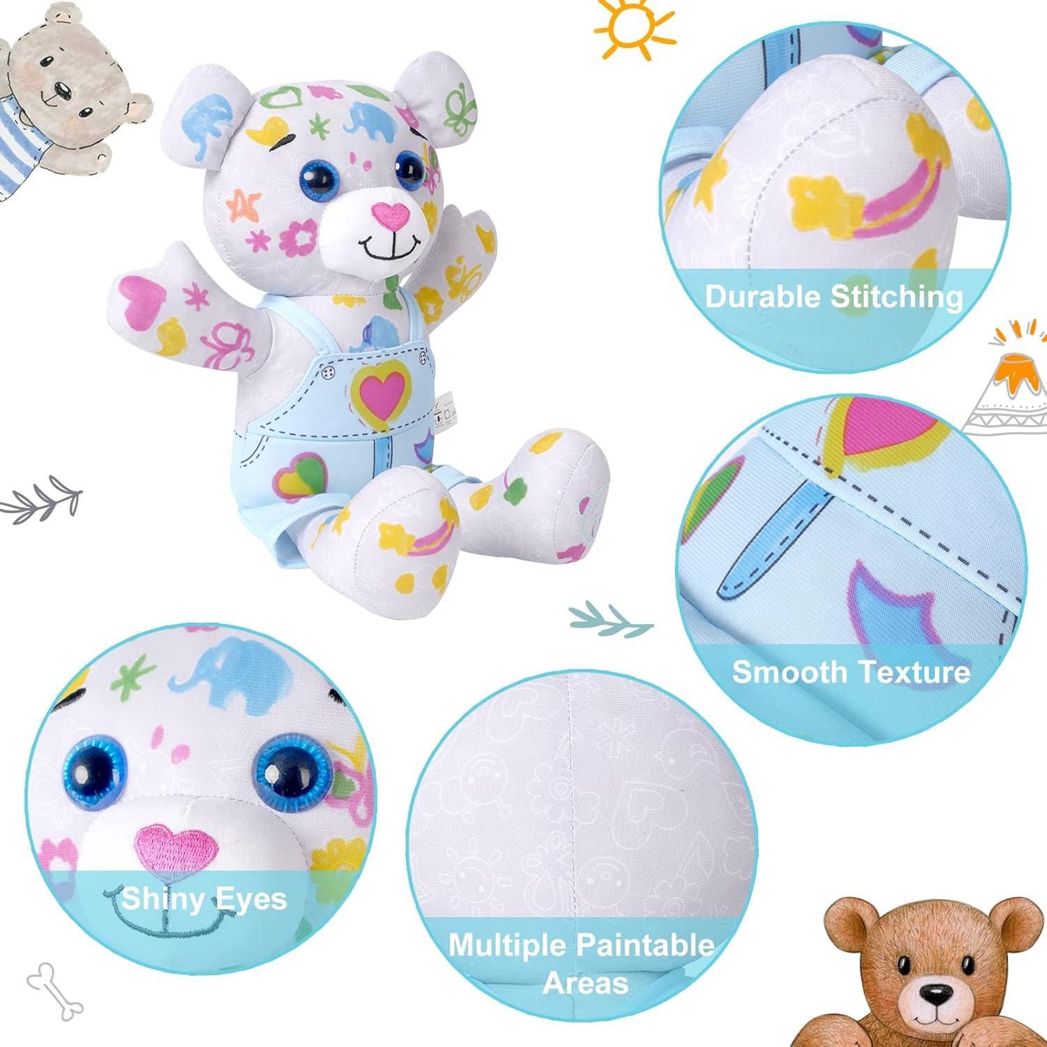 Juguete de Peluche para Colorear Oso Azul DRAWMYTOY 23.9x18cm