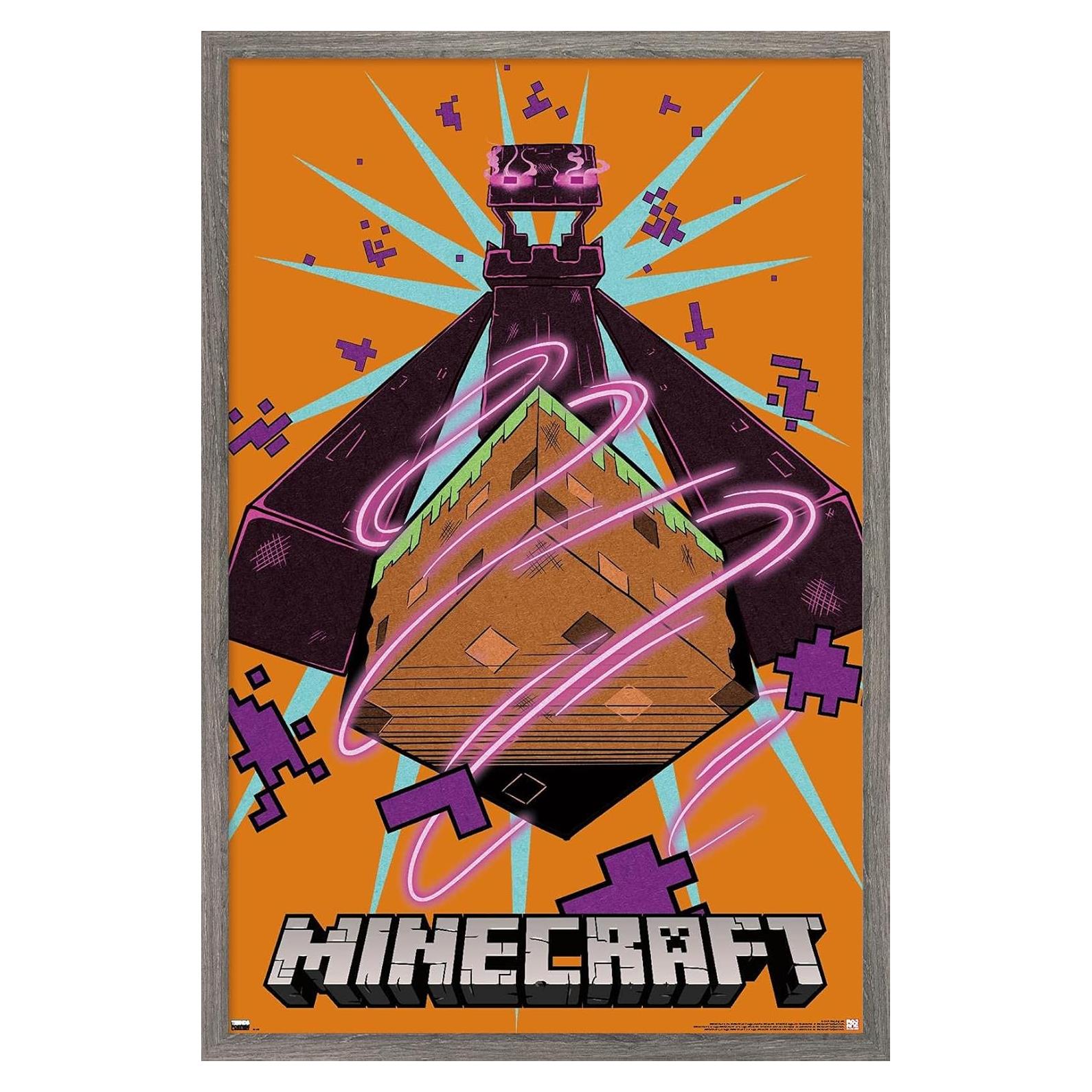 Póster Enmarcado Trends International Minecraft Enderman 57x37 cm