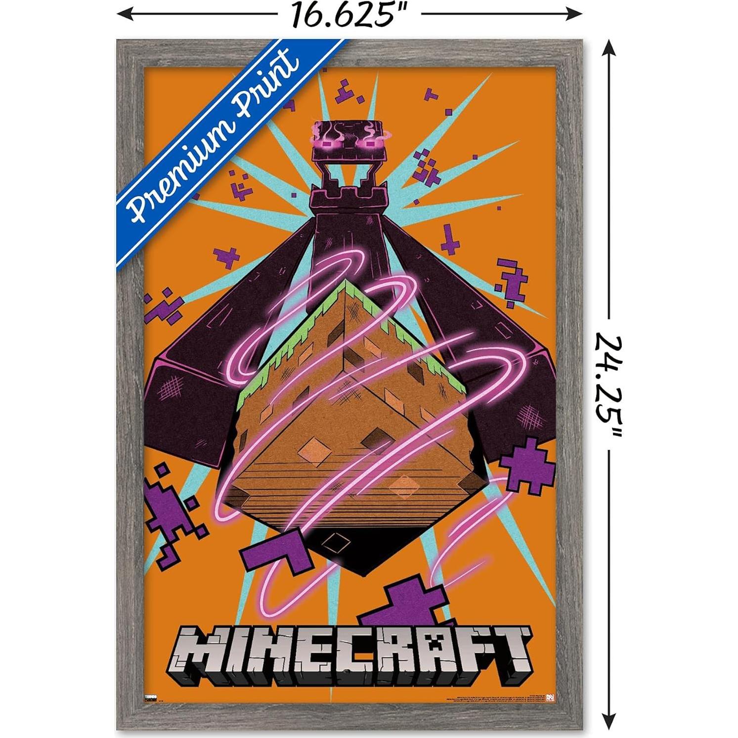 Póster Enmarcado Trends International Minecraft Enderman 57x37 cm