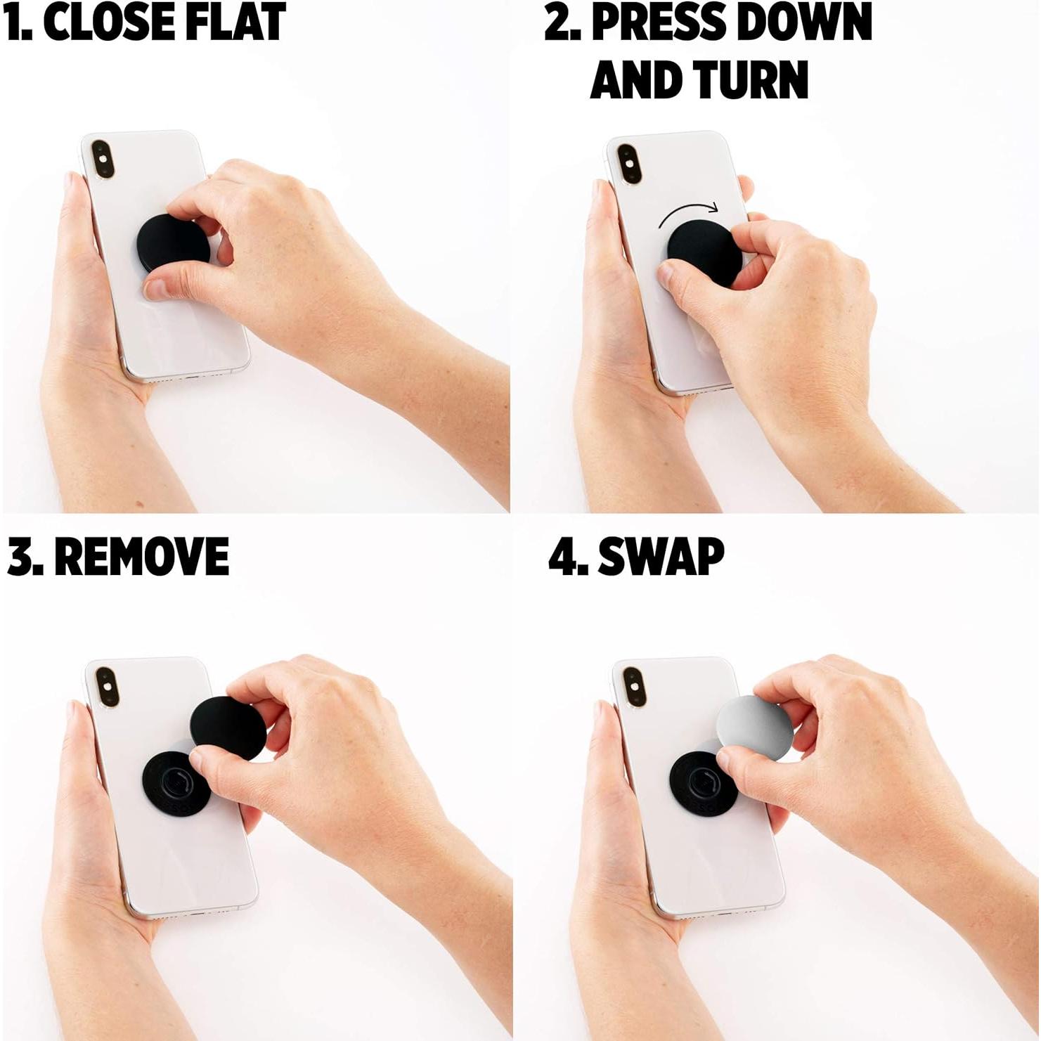 PopSockets Agarre Adhesivo Orquídea Cristal - Soporte Teléfono