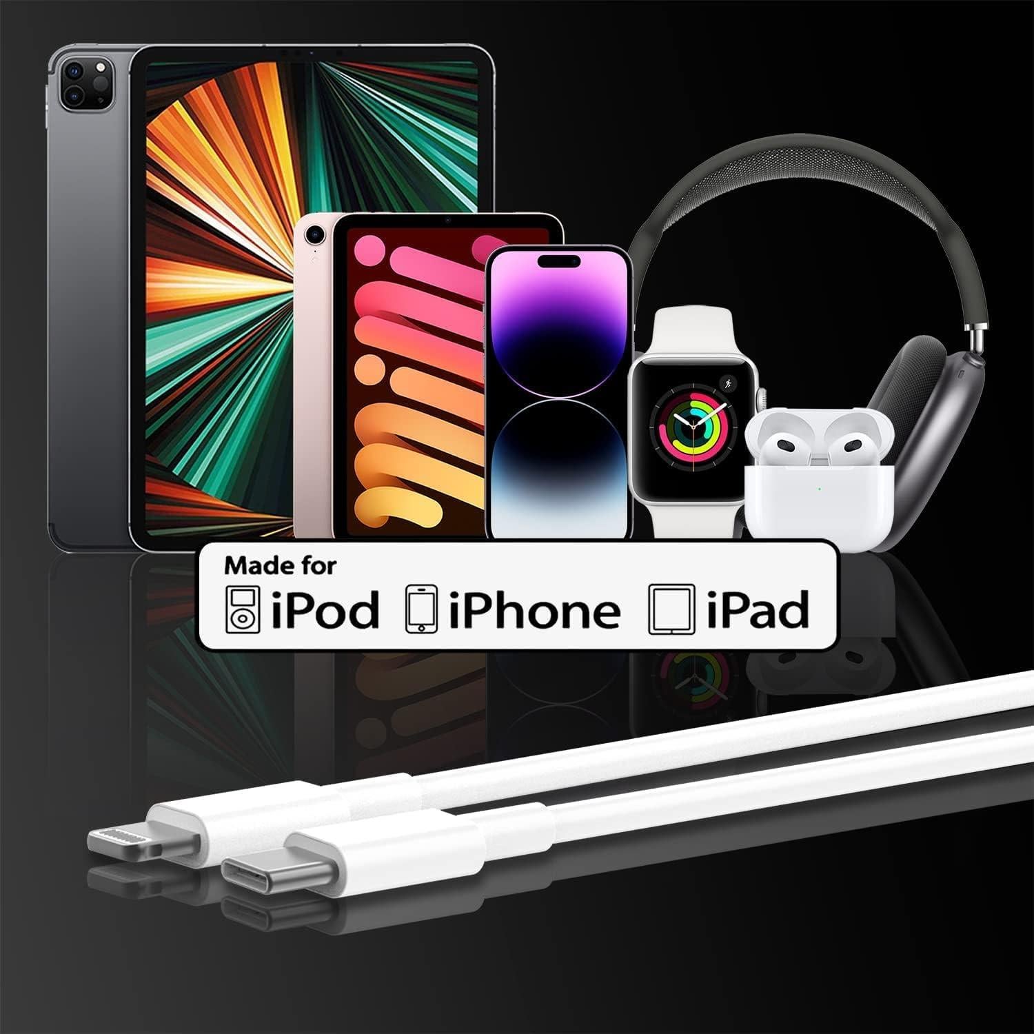 Cable USB-C a Lightning Citelect 3 pies Carga Rápida MFi