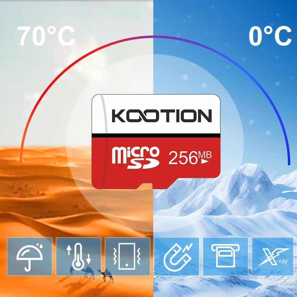 Tarjetas Micro SD KOOTION 256MB Paquete de 10 Clase 4