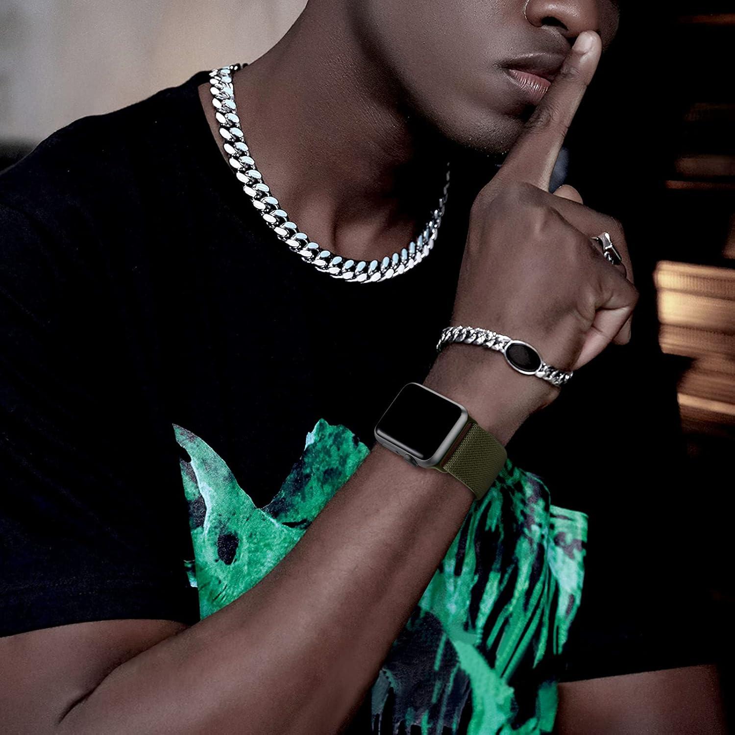 Banda Elástica de Nylon DaQin para Apple Watch 3 Pack 38-49mm