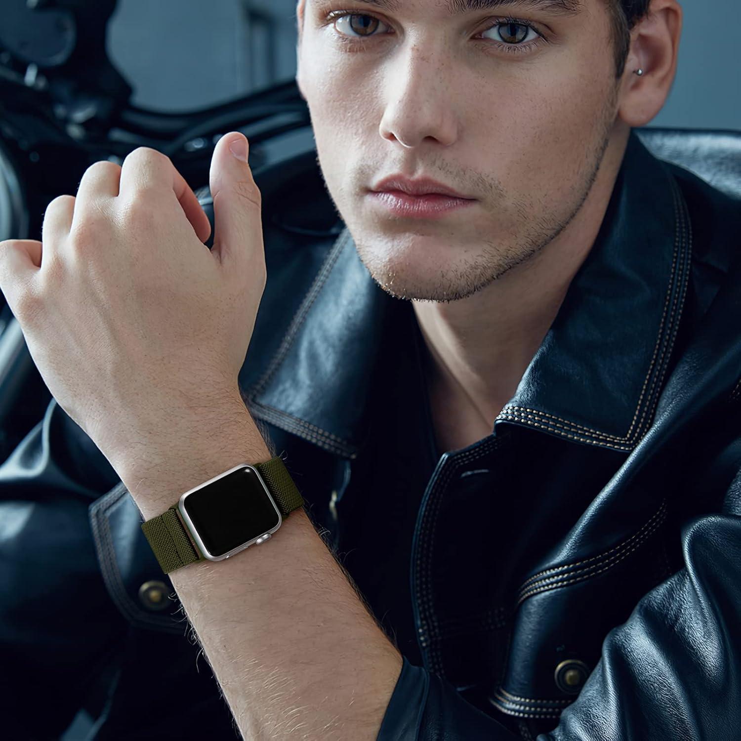 Banda Elástica de Nylon DaQin para Apple Watch 3 Pack 38-49mm