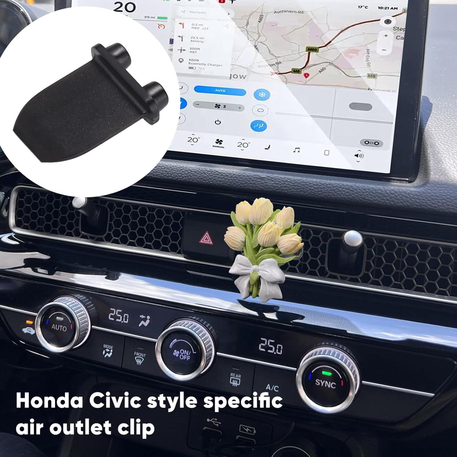 10 Clips de Ventilación + 3 Adaptadores Honda Civic 11ª Gen