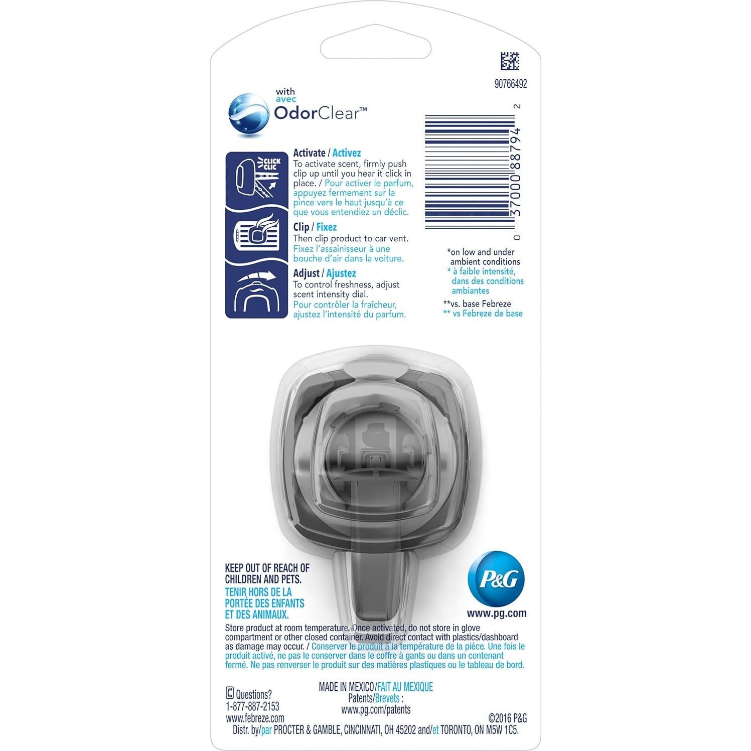 Febreze Ambientador para Auto Clip Ventilación 1.77ml