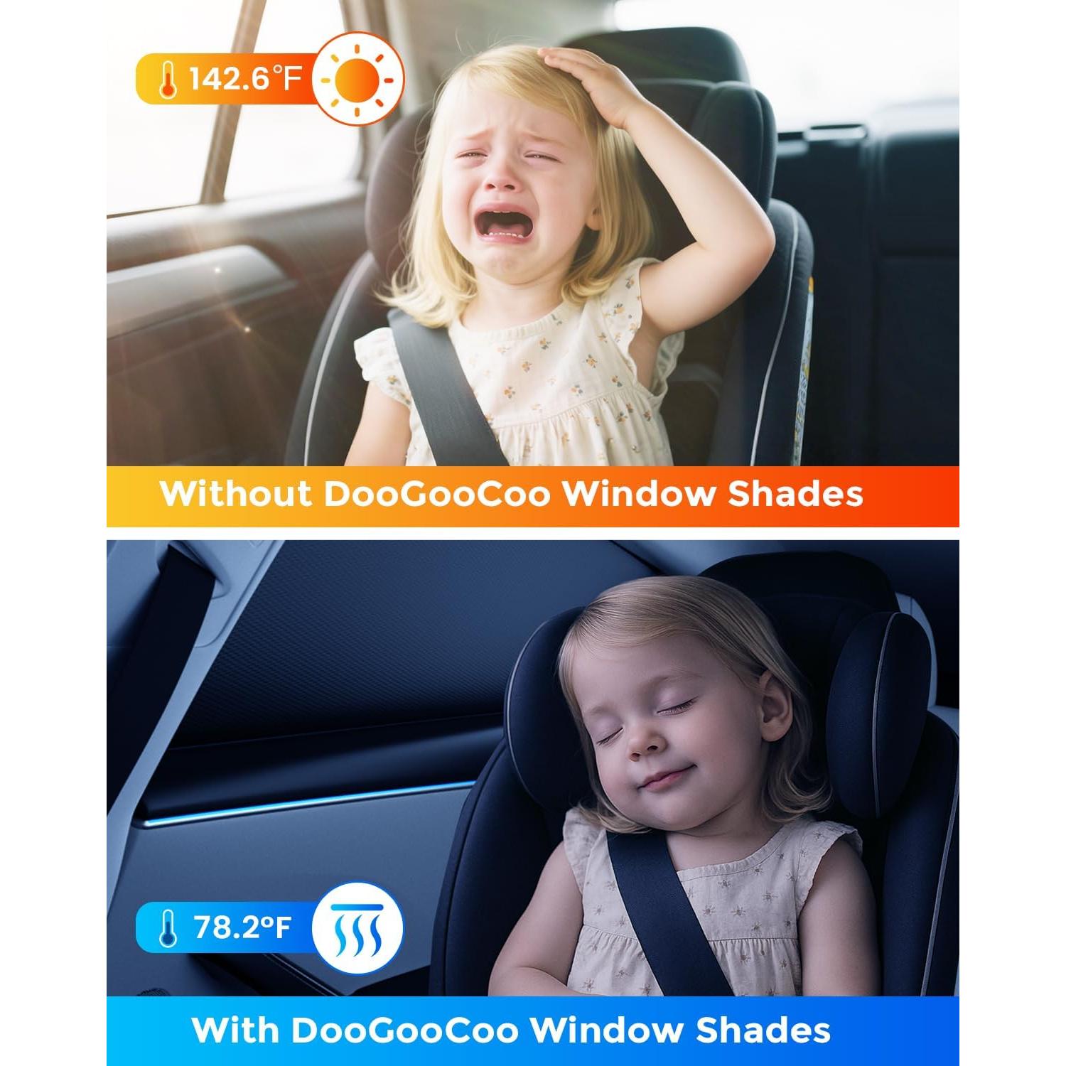 Sombrilla para Ventanas de Auto DooGooCoo Mediana UV 100%