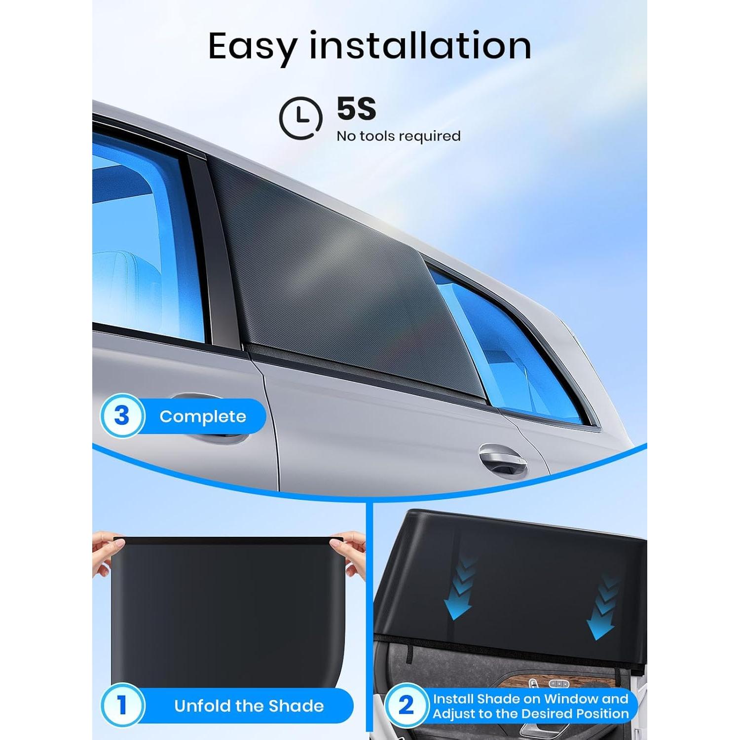 Sombrilla para Ventanas de Auto DooGooCoo Mediana UV 100%