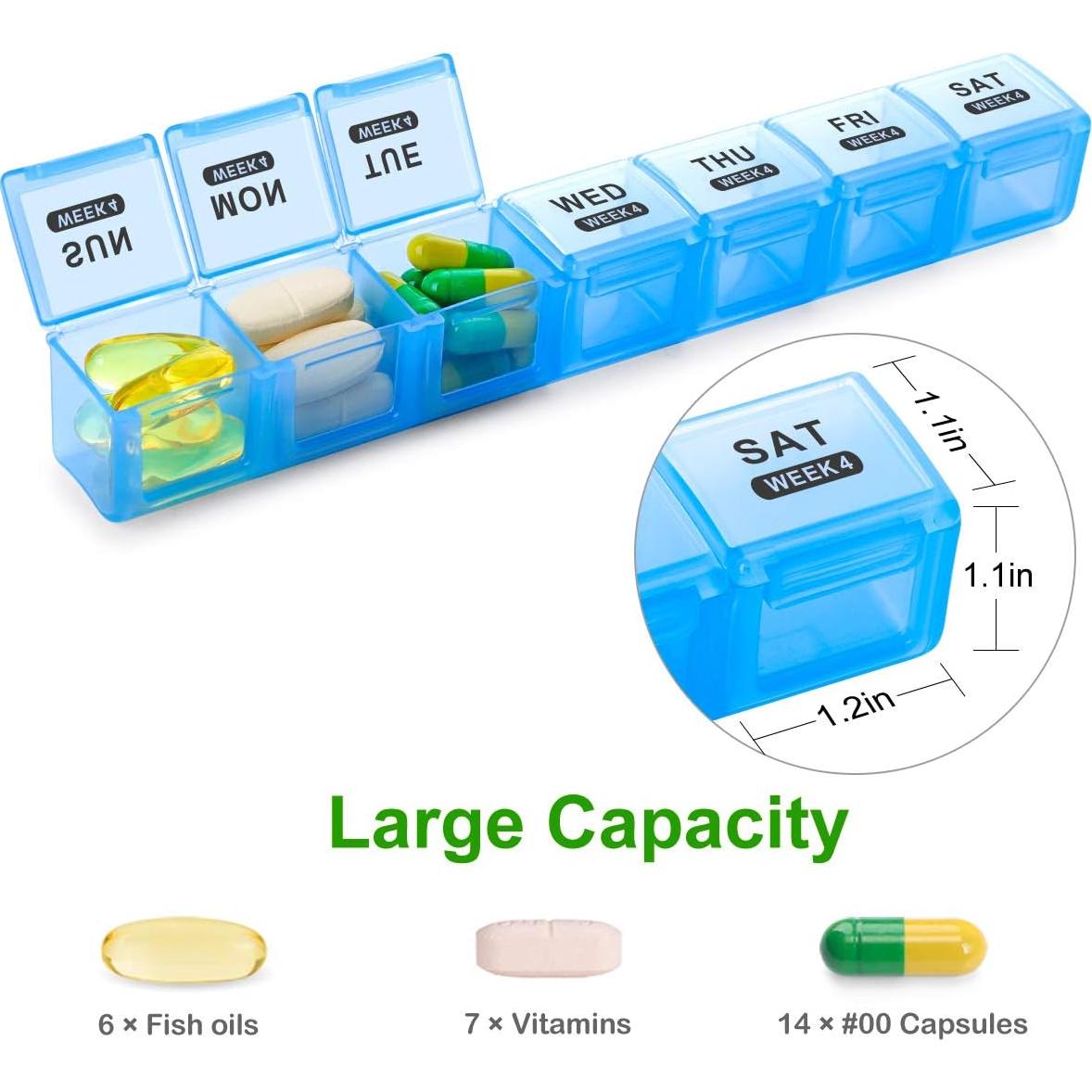 Organizador de Pastillas Mensual Sukuos 28 Días a Prueba de Humedad