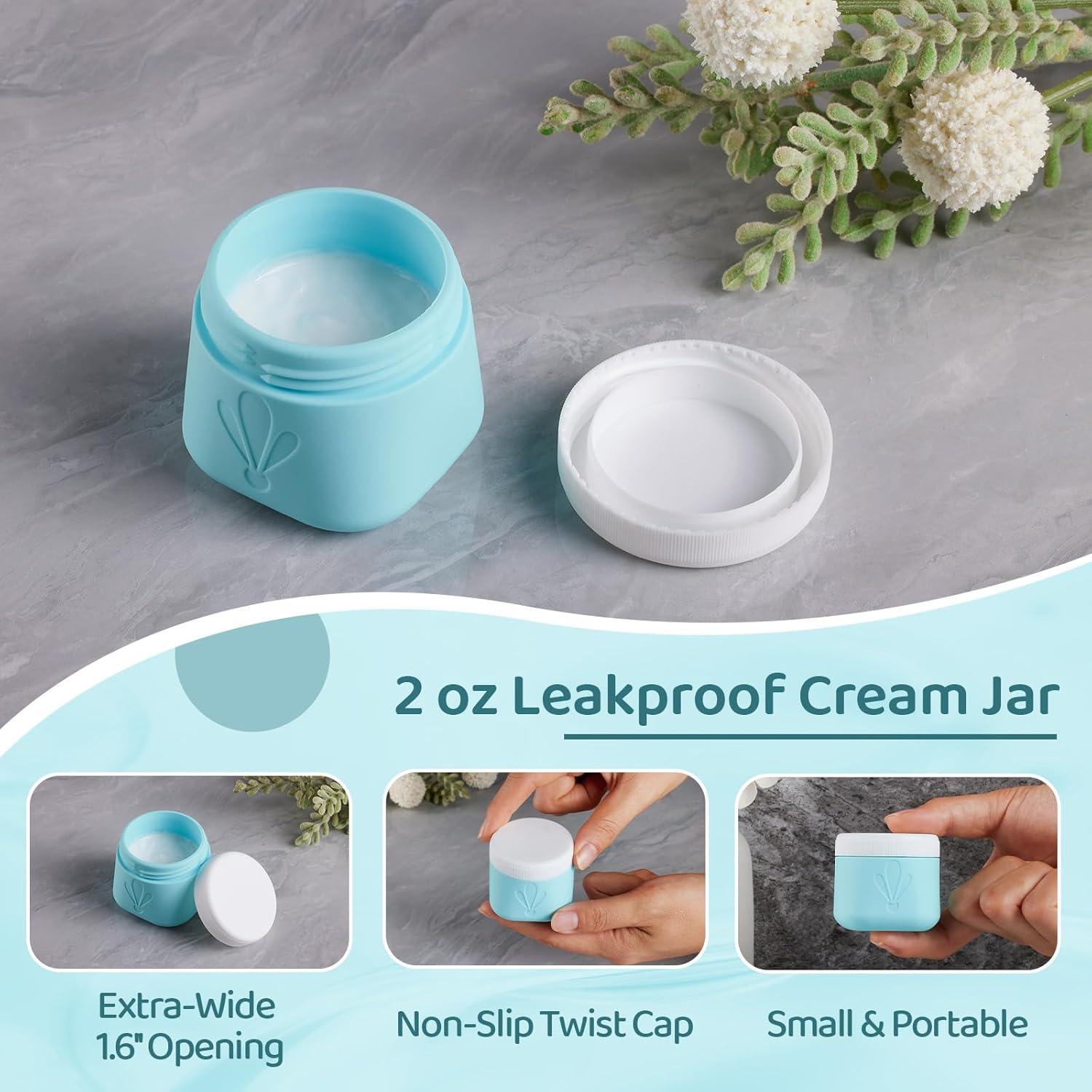 Set de Botellas de Viaje INSFIT 8 Piezas 90ml y Tarros 60ml