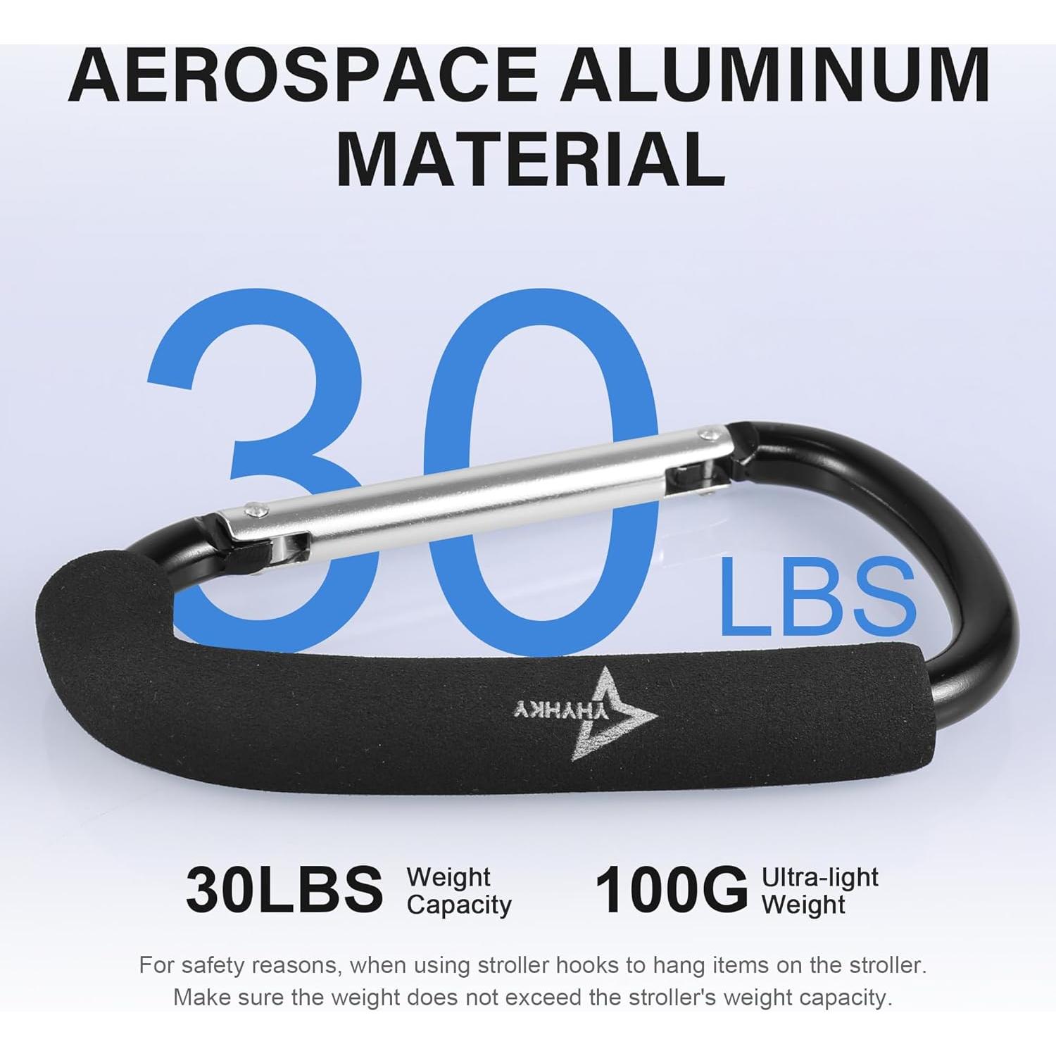 Gancho para Cochecito Aluminio 16 cm con Mango de Espuma