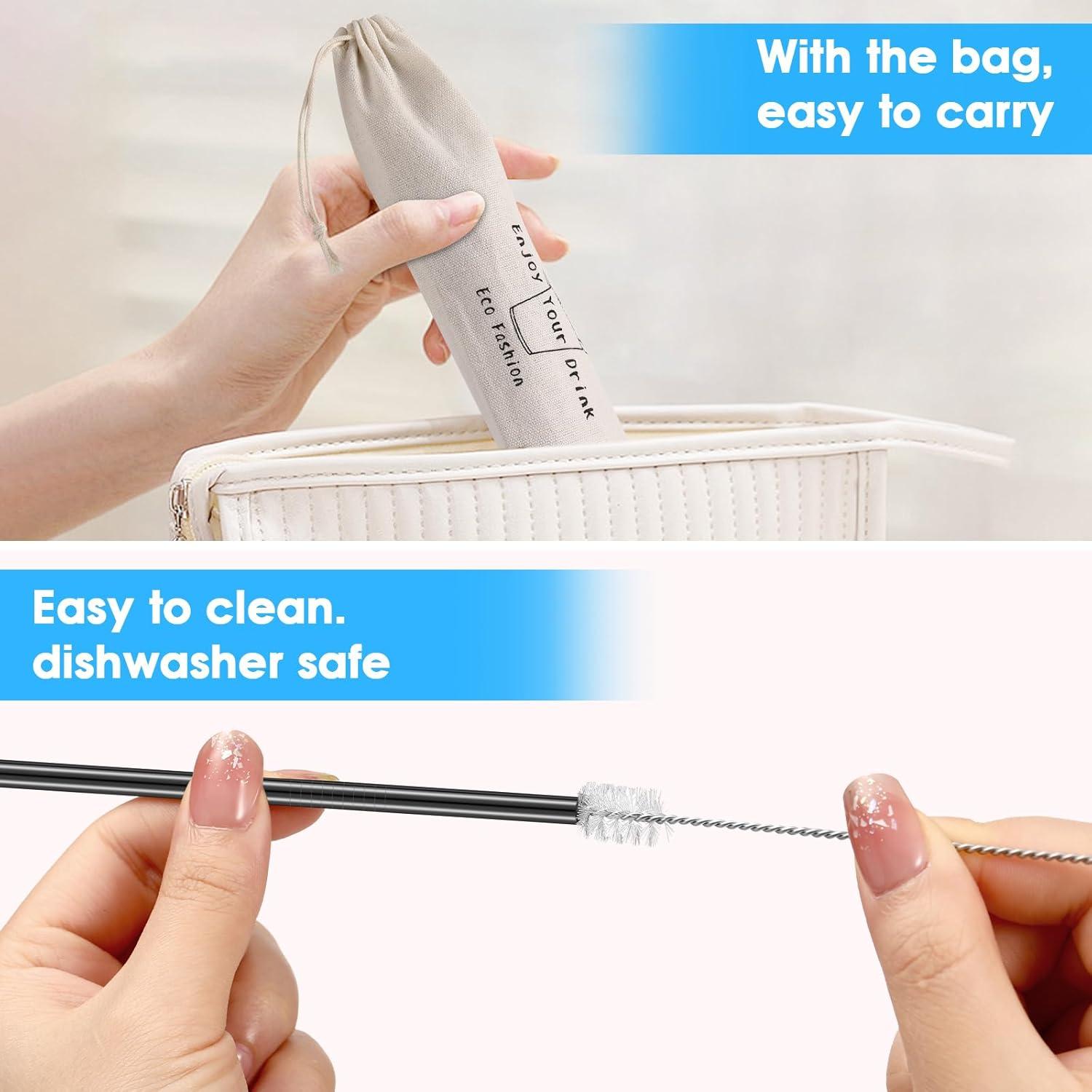 Set de 20 Pajitas Reutilizables de Acero Inoxidable MUTNITT