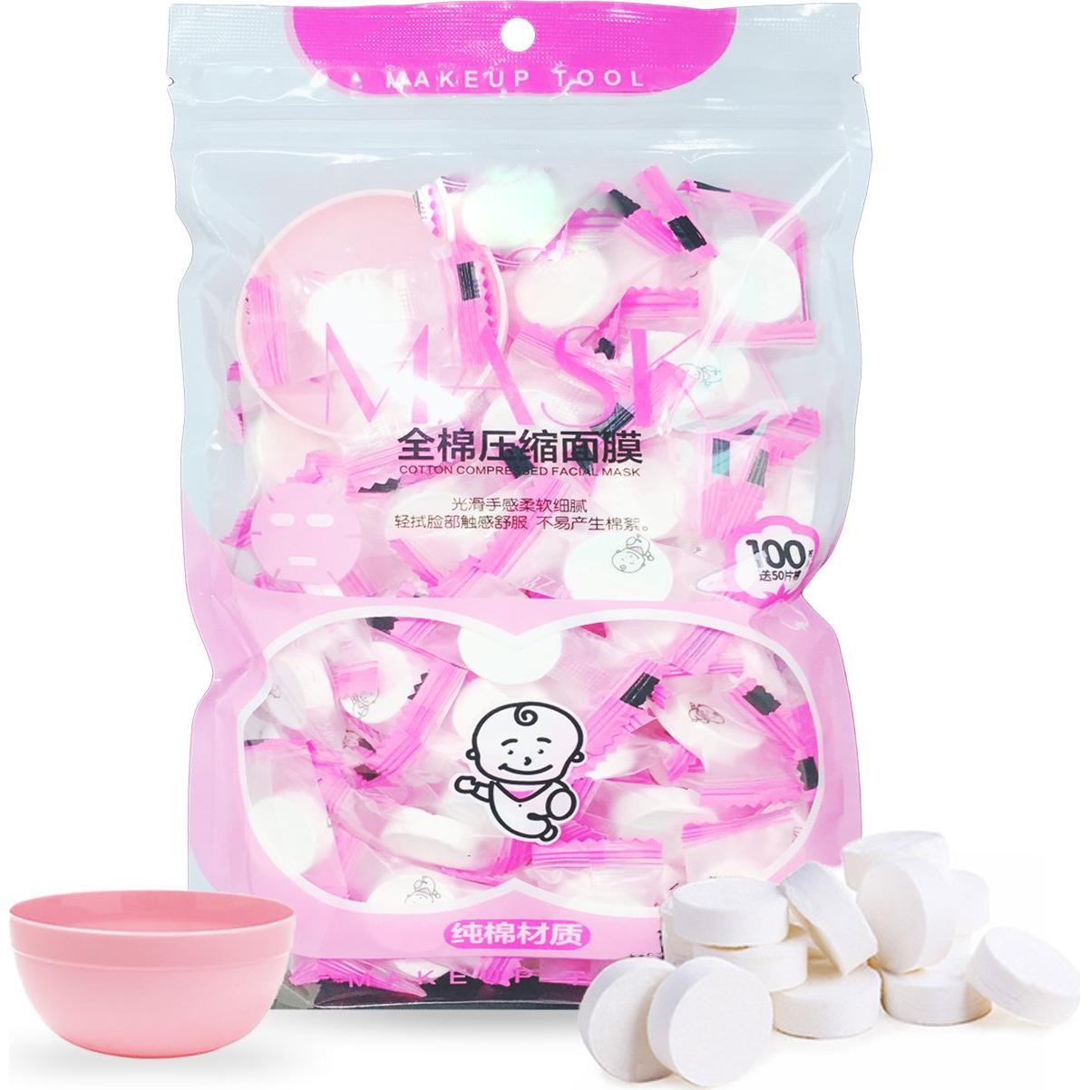 100 Piezas Máscaras Faciales Comprimidas ZMBeautk DIY Cuidado Piel