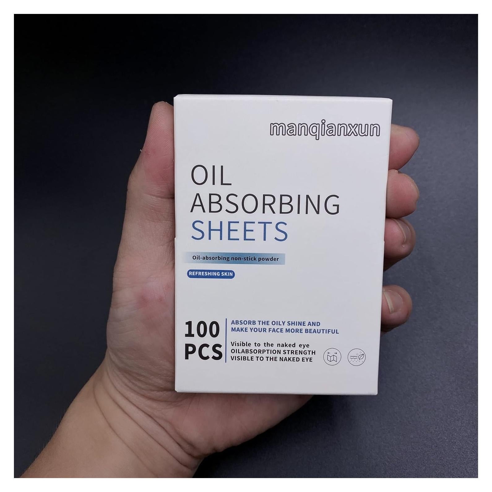 Hojas Absorbentes de Aceite Manqianxun - 100 Unidades - Azul