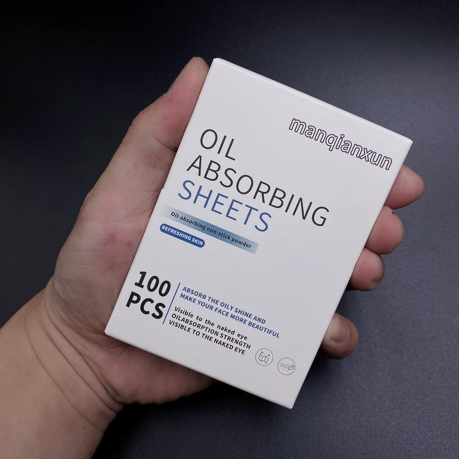 Hojas Absorbentes de Aceite Manqianxun - 100 Unidades - Azul