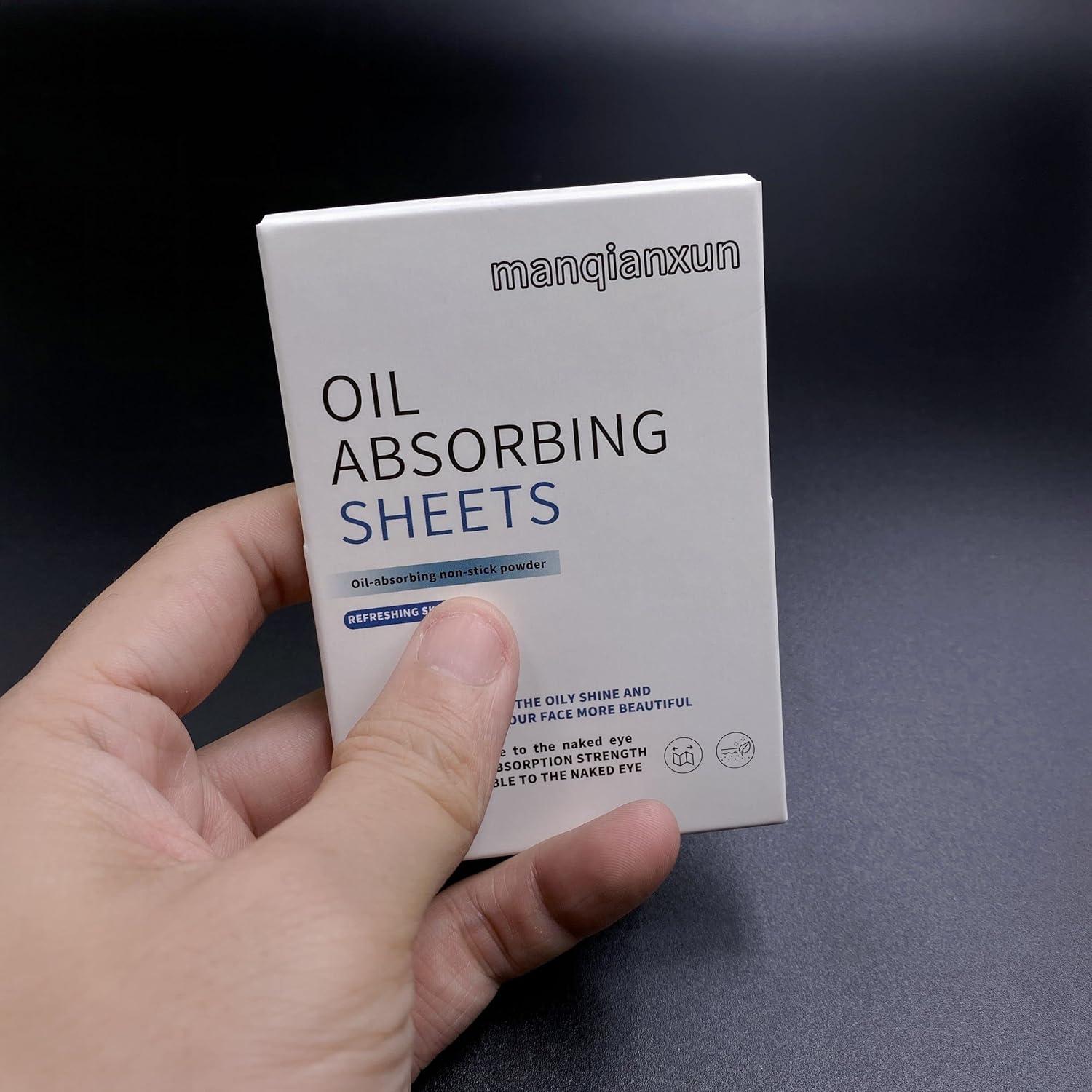 Hojas Absorbentes de Aceite Manqianxun - 100 Unidades - Azul