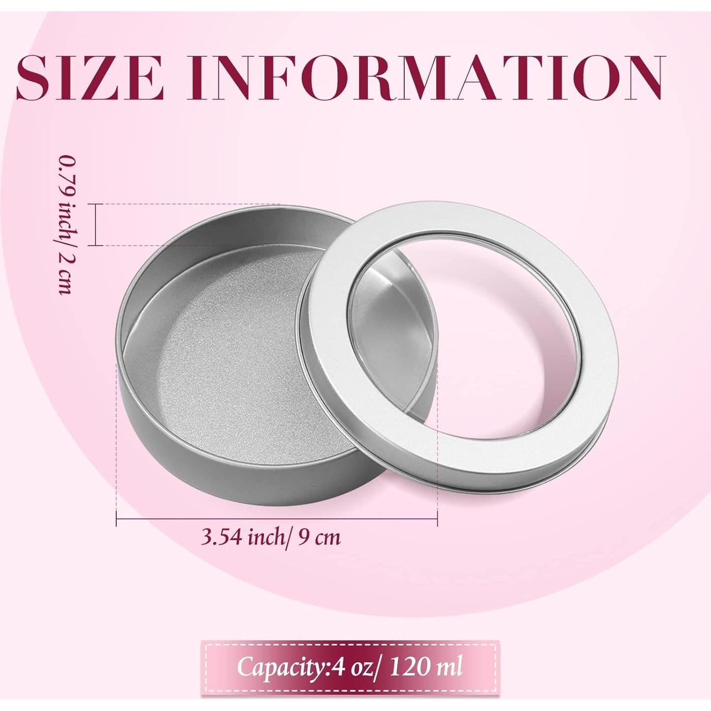 Latas de Metal Redondas 4 oz TecUnite - 24 Piezas para Especias