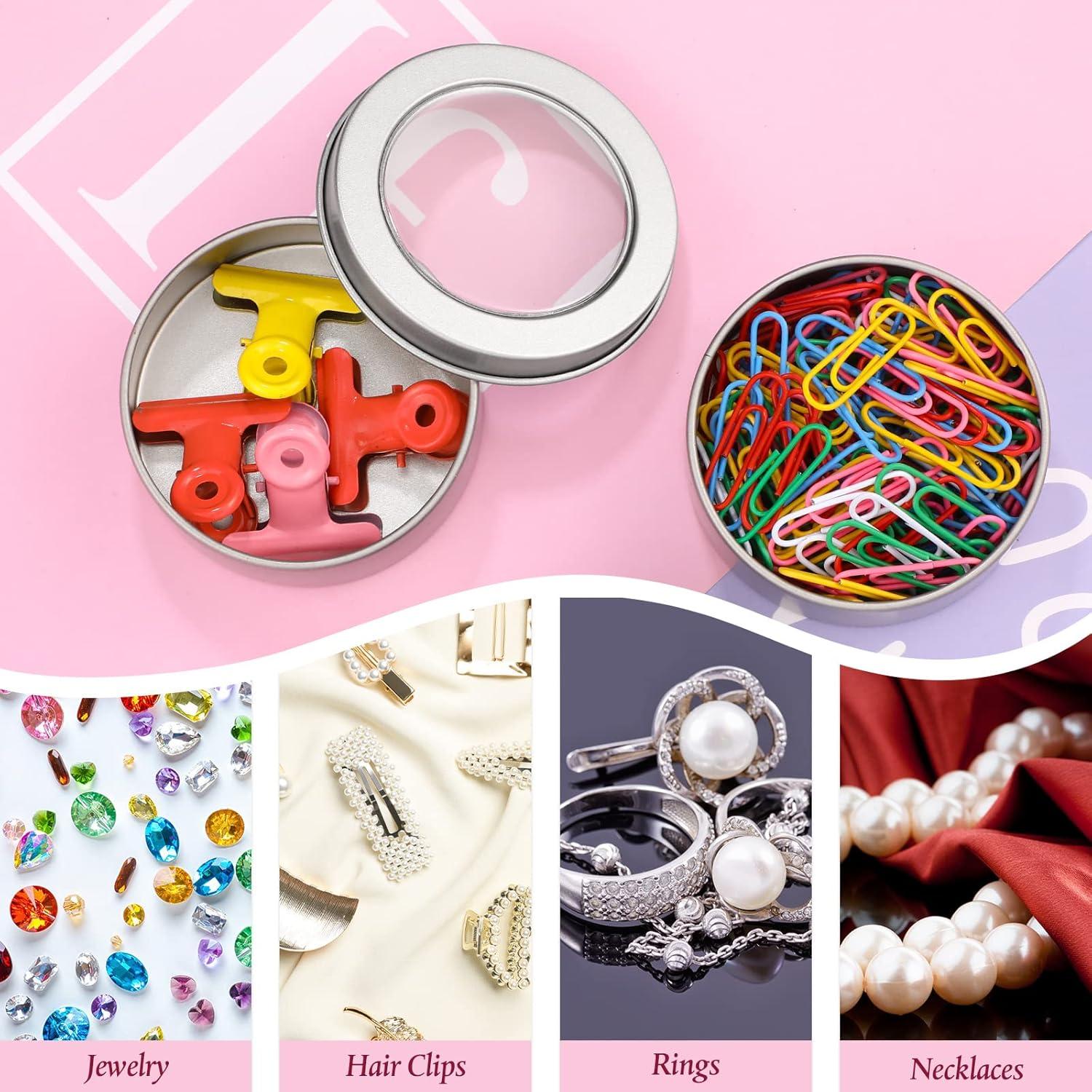 Latas de Metal Redondas 4 oz TecUnite - 24 Piezas para Especias