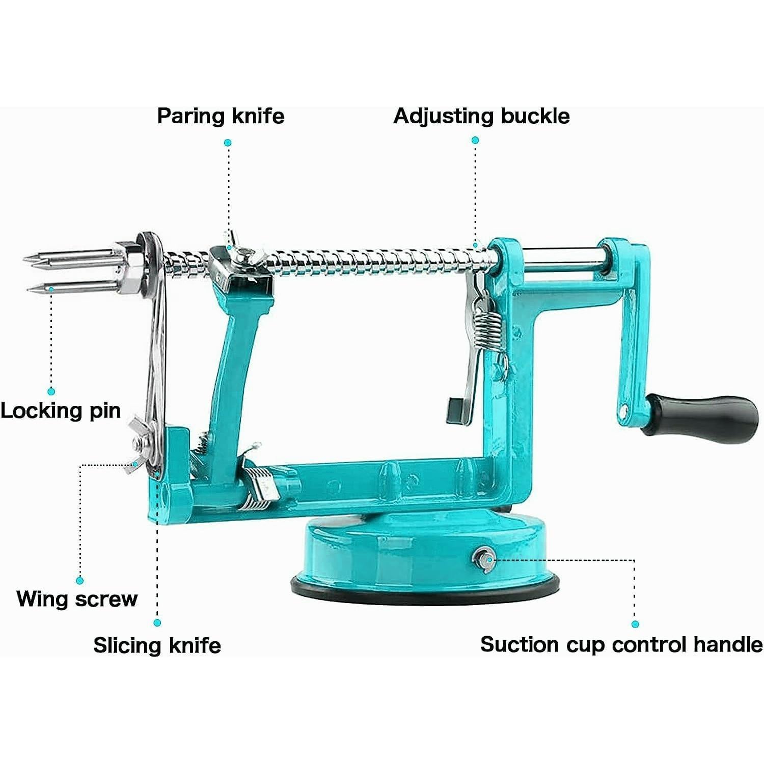 Pelador y descorazonador de manzanas ACOTUM 3 en 1 acero inoxidable