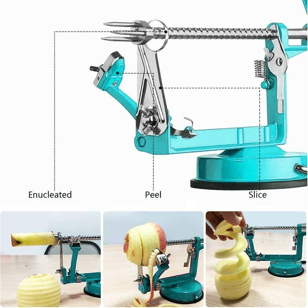 Pelador y descorazonador de manzanas ACOTUM 3 en 1 acero inoxidable