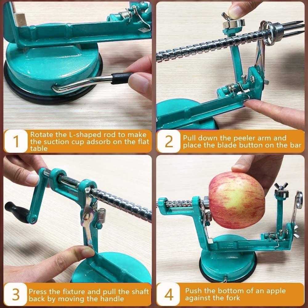 Pelador y descorazonador de manzanas ACOTUM 3 en 1 acero inoxidable