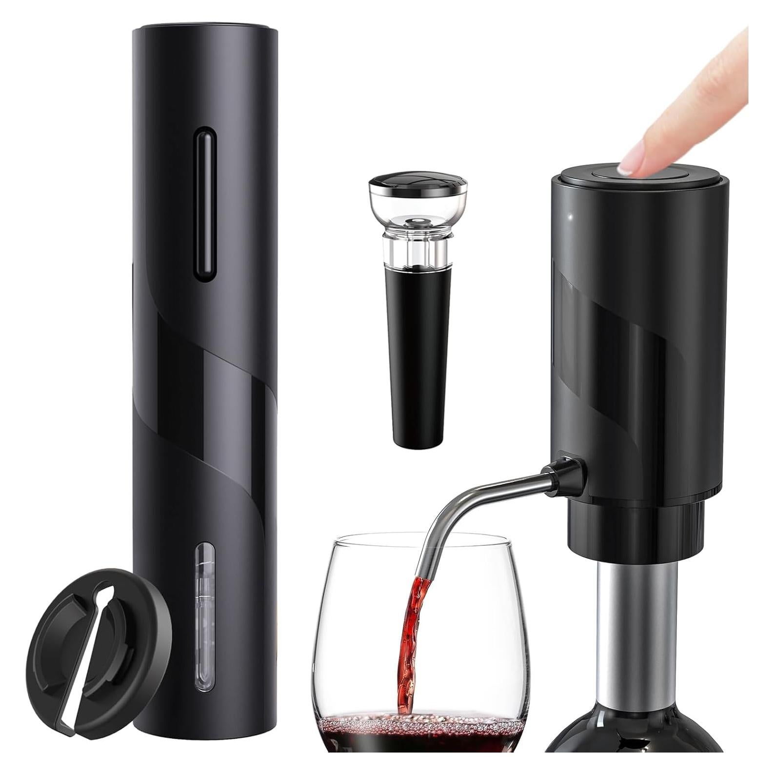 Set de Accesorios para Vino RICANK 4 en 1 Eléctrico Negro