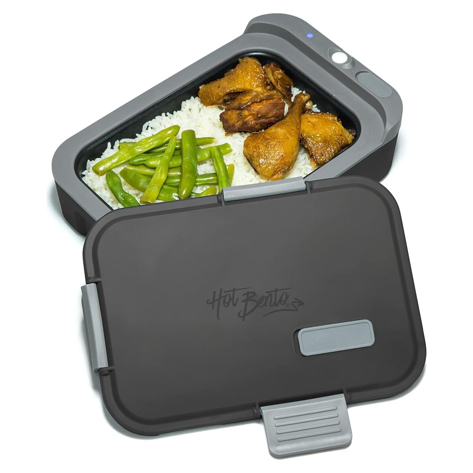 Hot Bento Caja Almuerzo Autocalentable Portátil 2L Negro