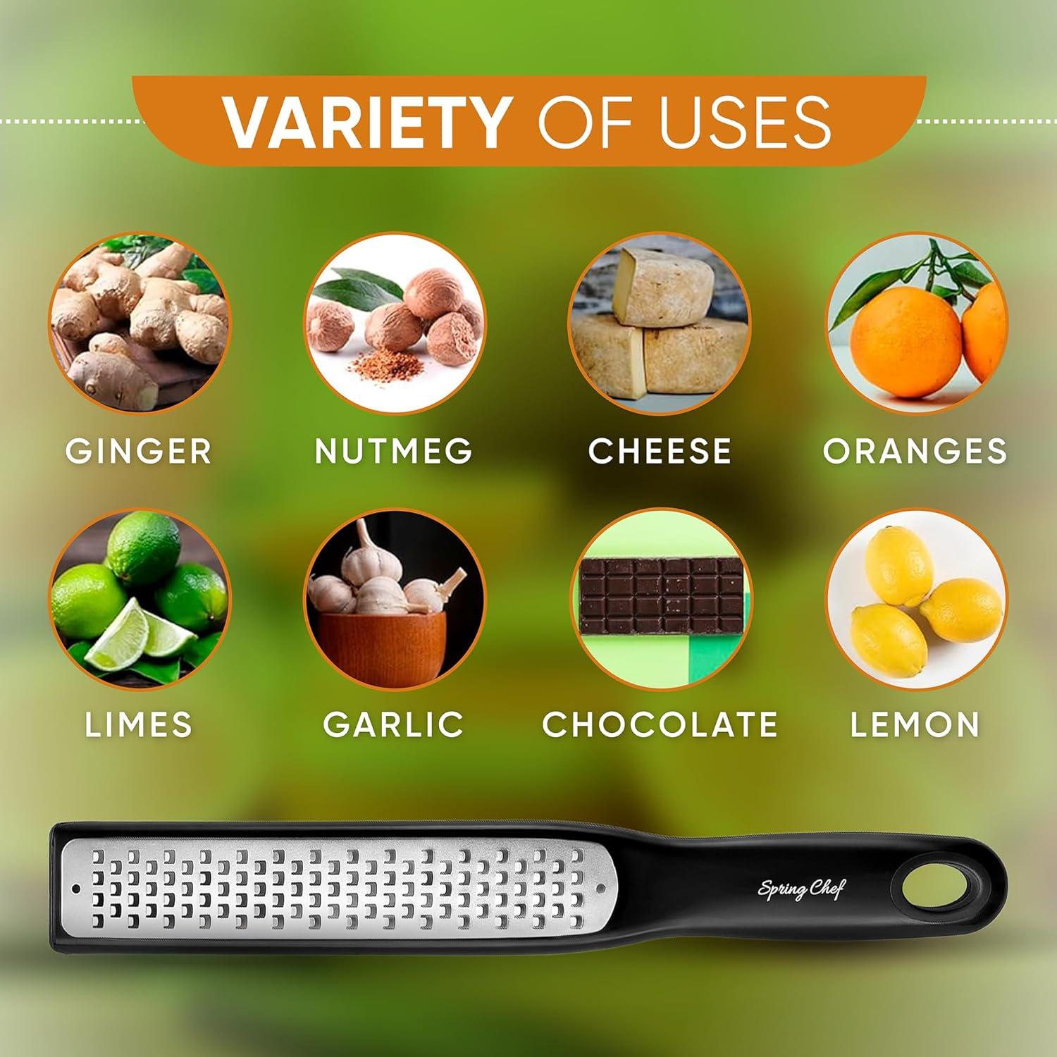 Rallador de Limón y Jengibre Spring Chef - Acero Inoxidable