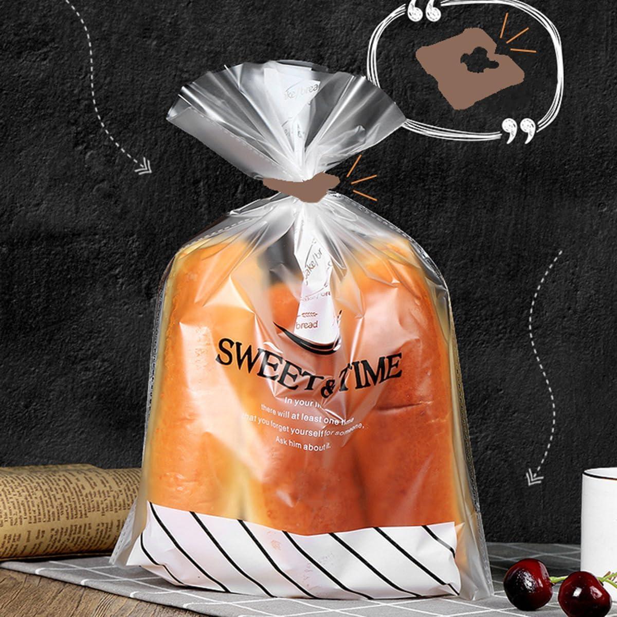 100 Clips de Bolsa de Pan Reutilizables Howinn Marrón 11.4x10.2 cm