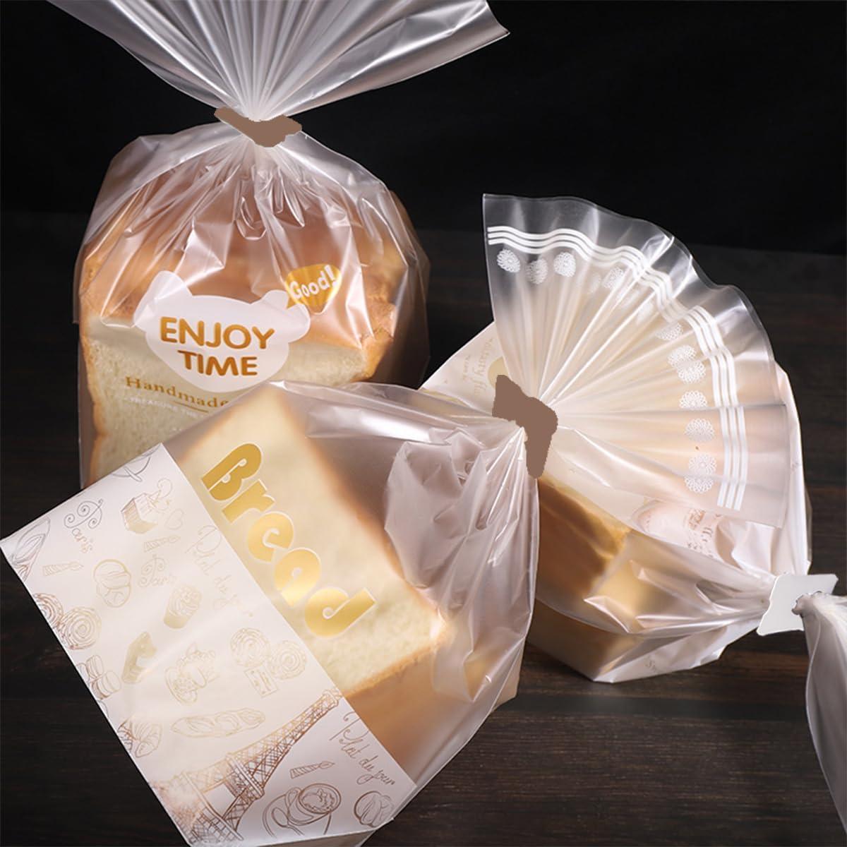 100 Clips de Bolsa de Pan Reutilizables Howinn Marrón 11.4x10.2 cm