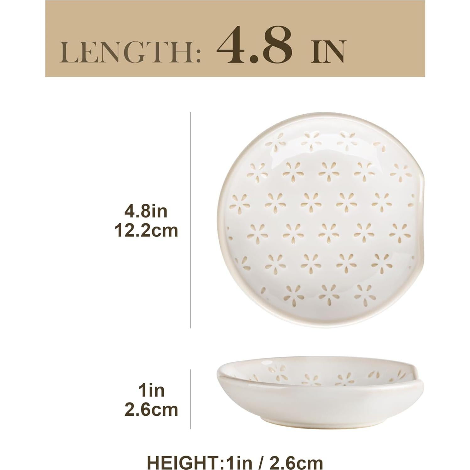 Soporte de Cuchara de Cerámica MALACASA 12.2 cm Diseño Moderno