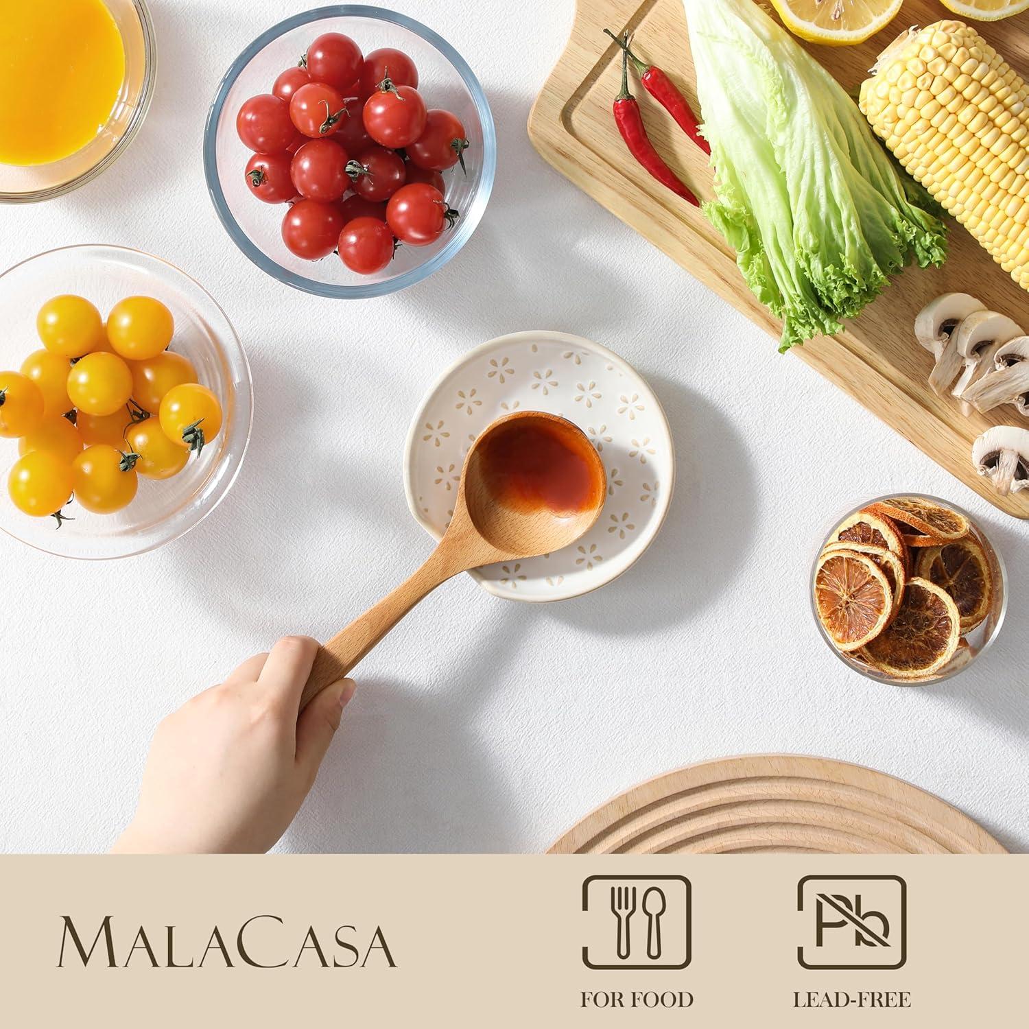 Soporte de Cuchara de Cerámica MALACASA 12.2 cm Diseño Moderno