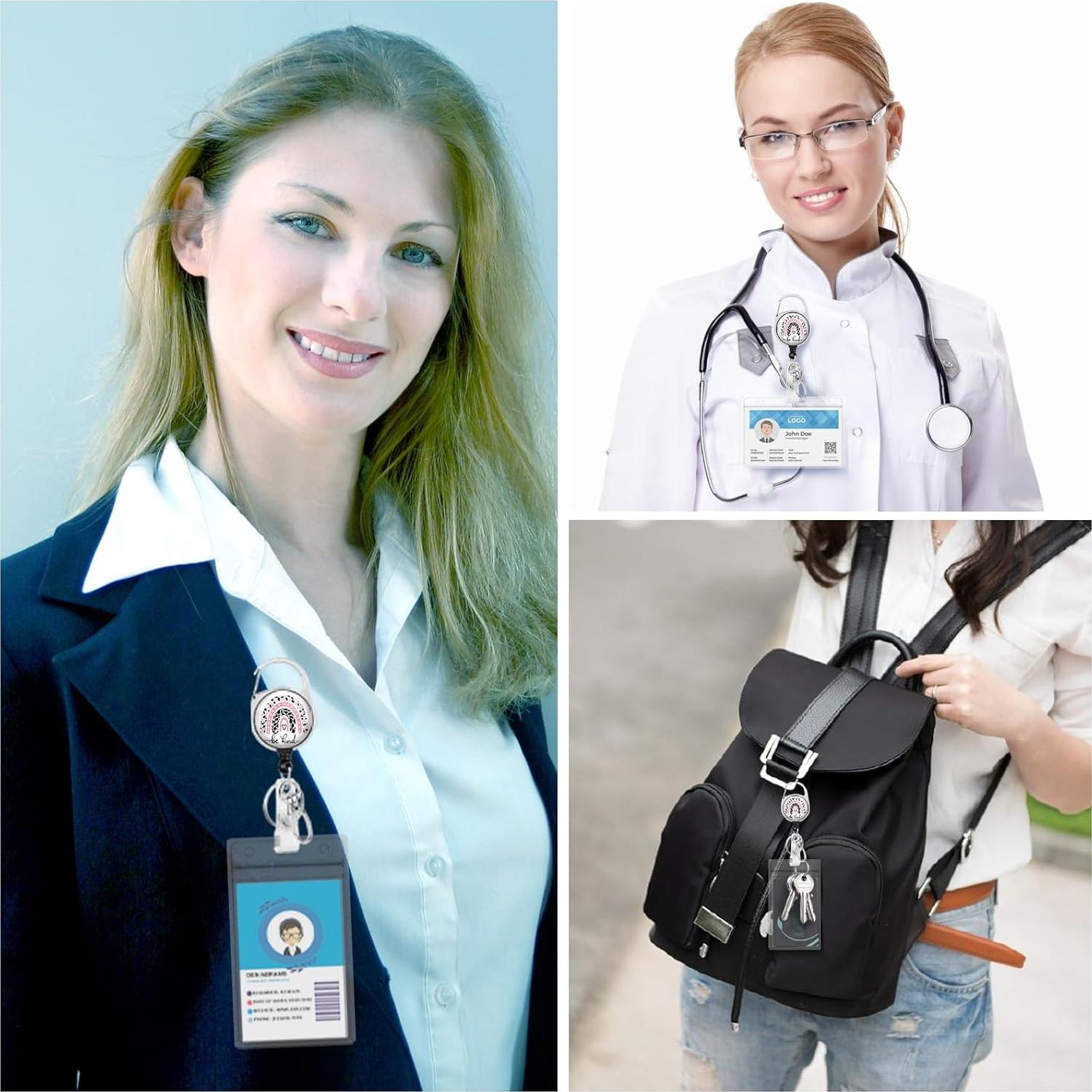 Clip de Insignia Retráctil Gctriki 3 Piezas Be Kind