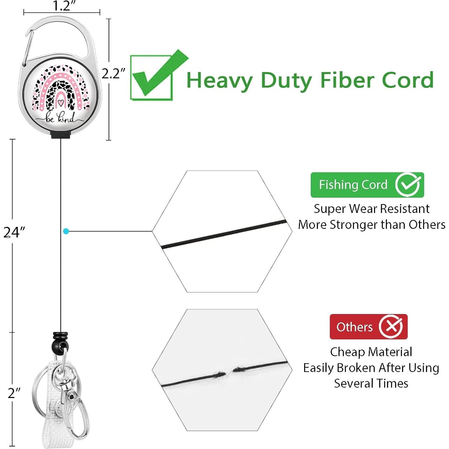 Clip de Insignia Retráctil Gctriki 3 Piezas Be Kind