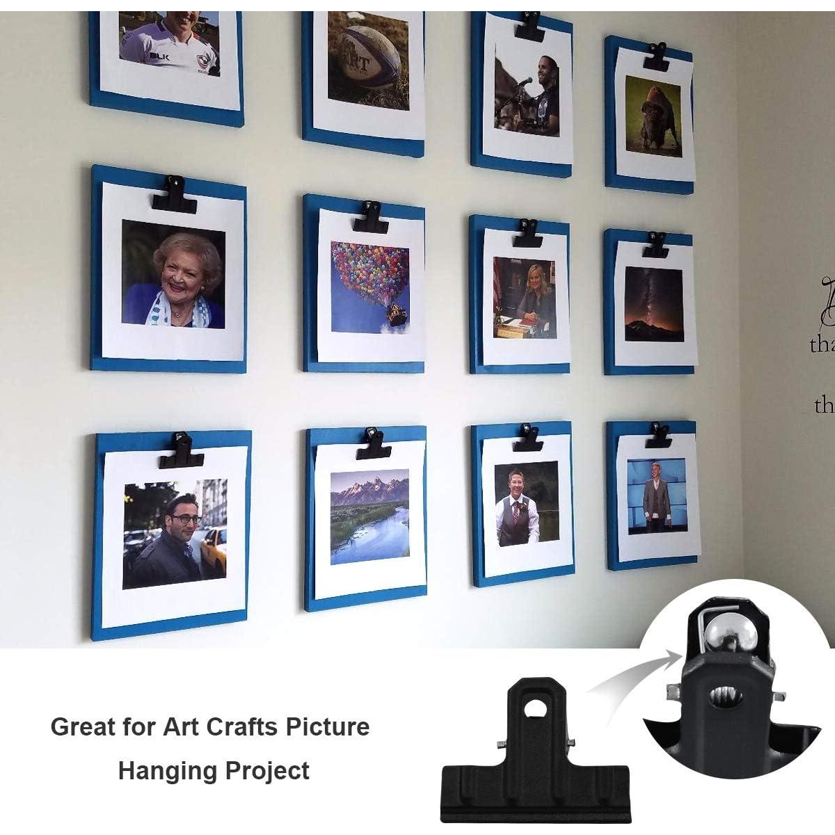 Clips Metálicos Engrosados Coideal 77 mm Negros 10 Pcs