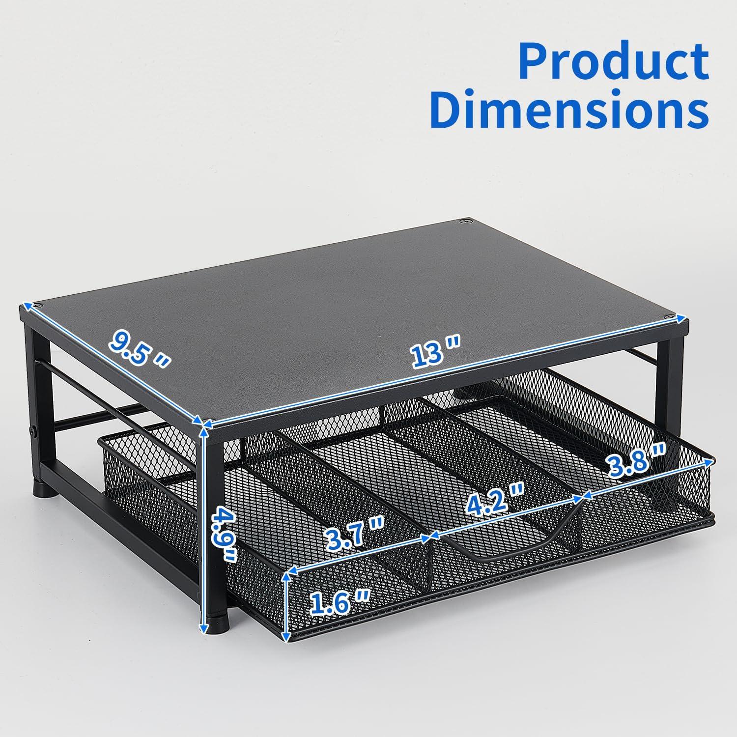 Soporte Elevador para Monitor Gugsey Negro 33x24.1cm con Cajón