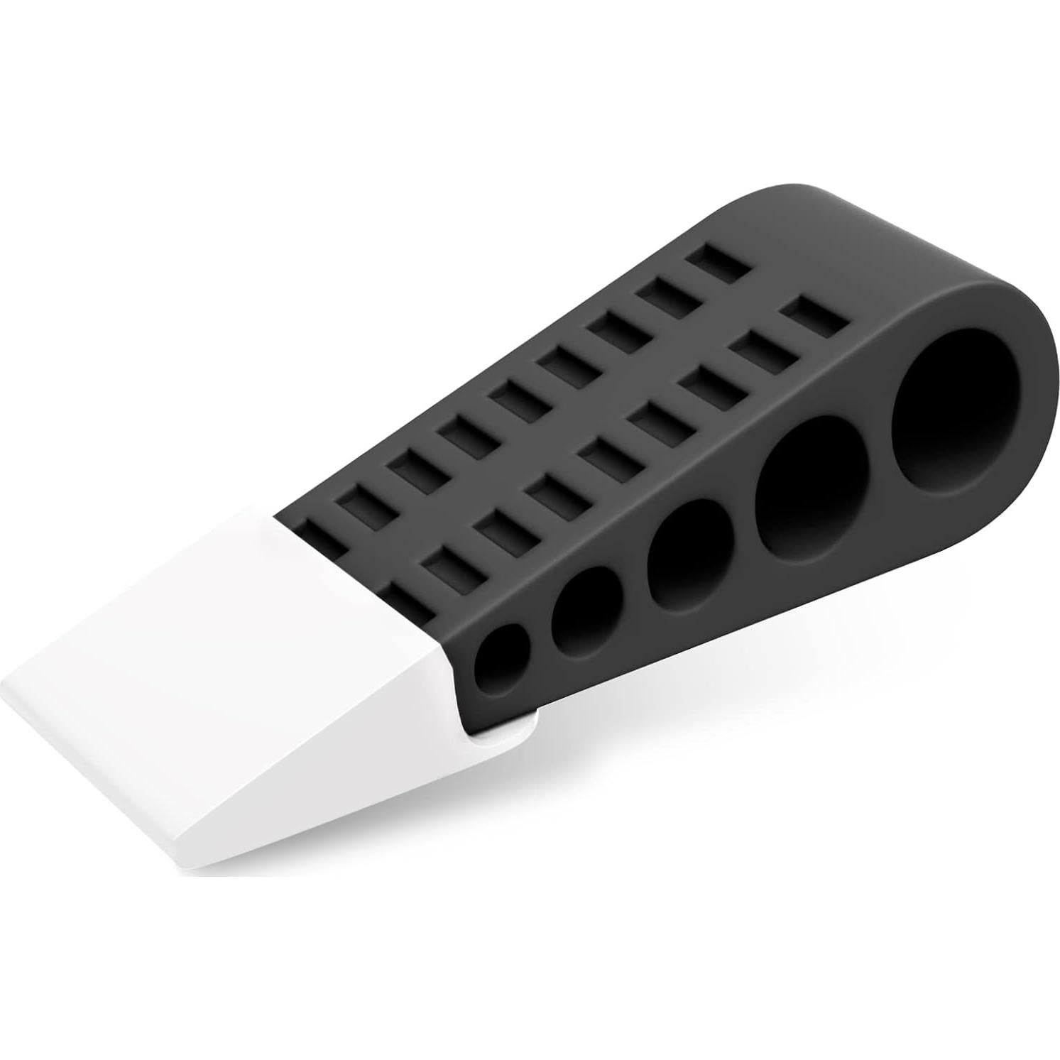 Calzo de puerta de goma HELEMAN - Antideslizante, Negro, 1 Paquete