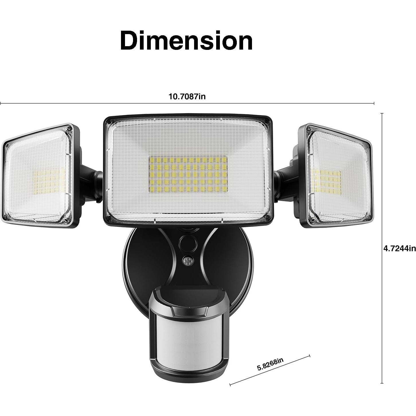 Onforu Luz de Inundación LED 75W 7500LM IP65 Negro