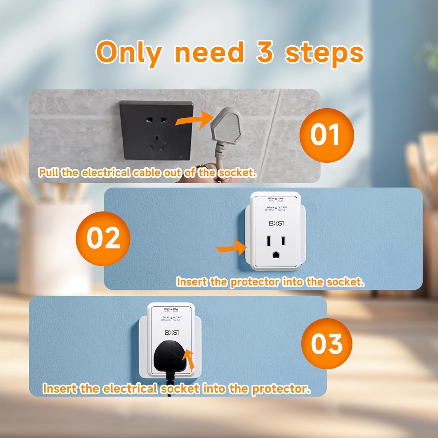 Protector de Sobretensión BXST 140J para Electrodomésticos 120V