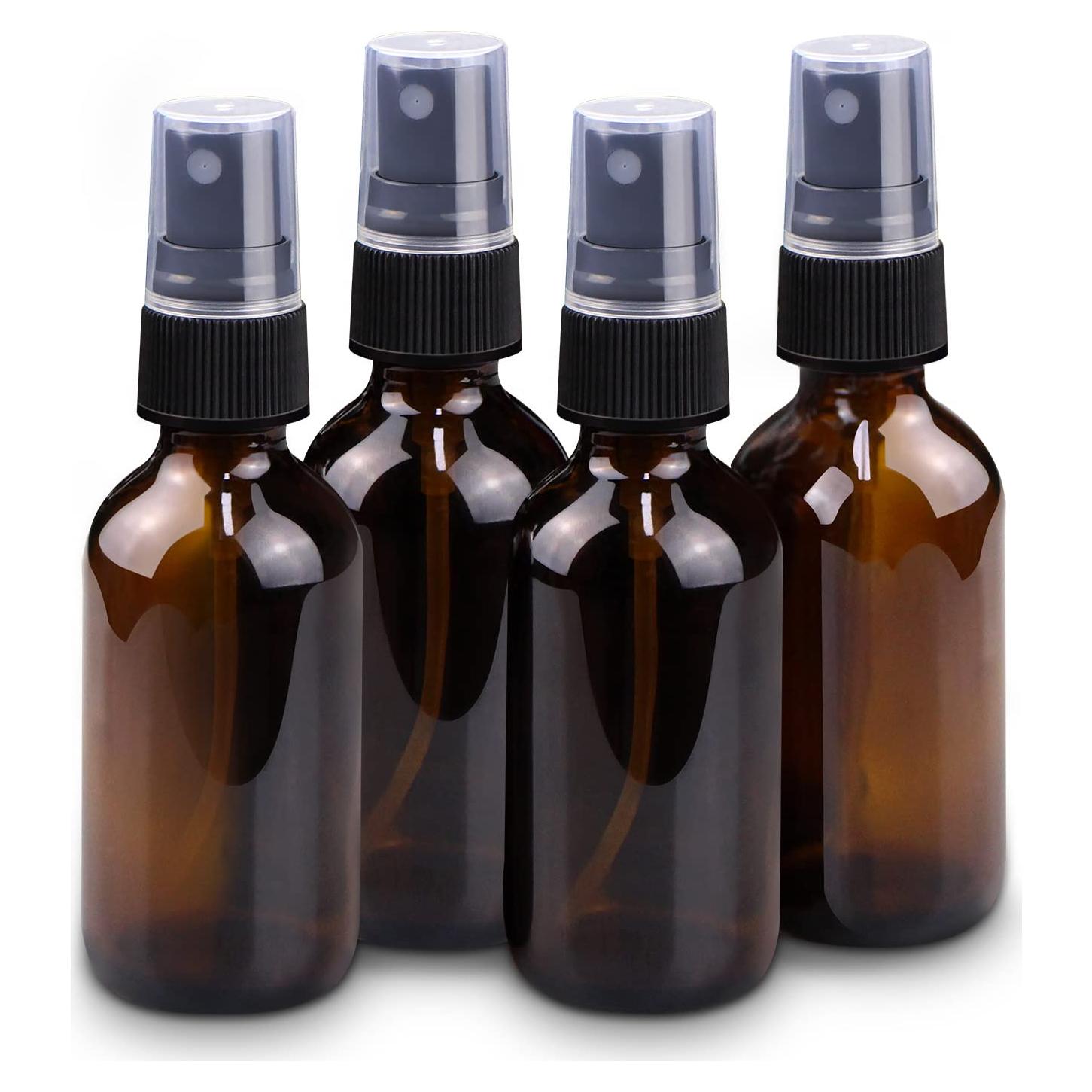 Botellas de Spray de Vidrio Mini Wedama 2 oz Ámbar - Paquete de 4