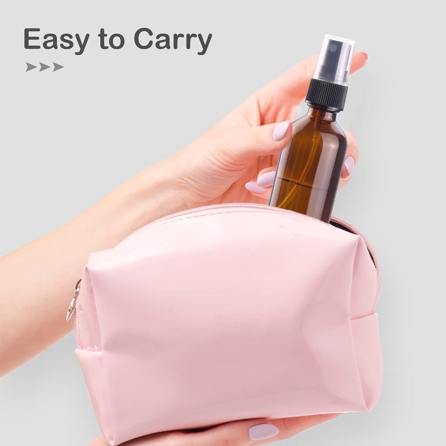 Botellas de Spray de Vidrio Mini Wedama 2 oz Ámbar - Paquete de 4