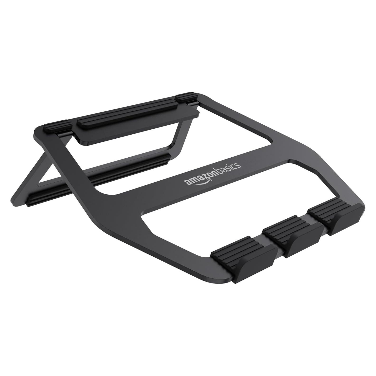 Soporte Plegable para Laptop Amazon Basics 33 cm Aluminio Negro