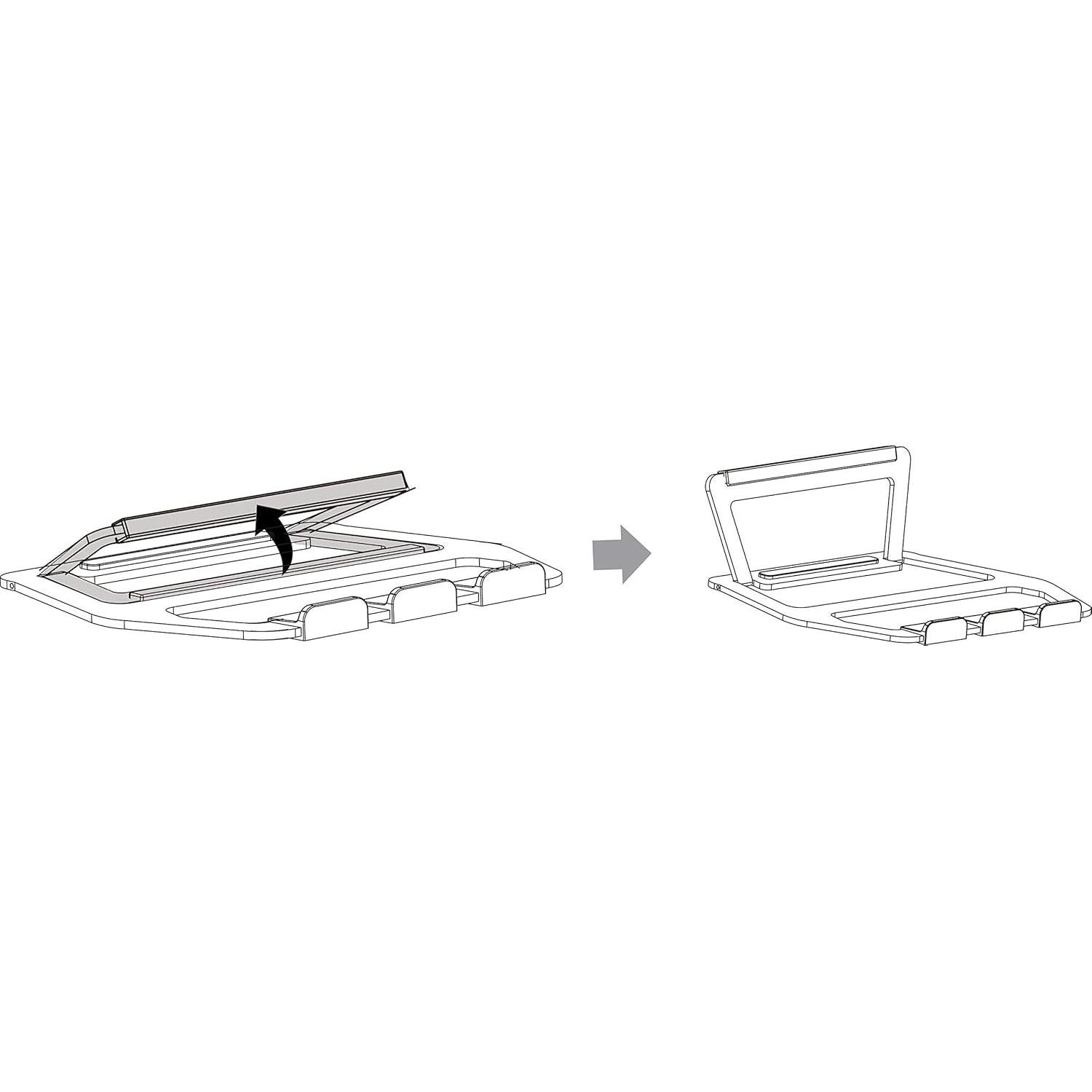 Soporte Plegable para Laptop Amazon Basics 33 cm Aluminio Negro