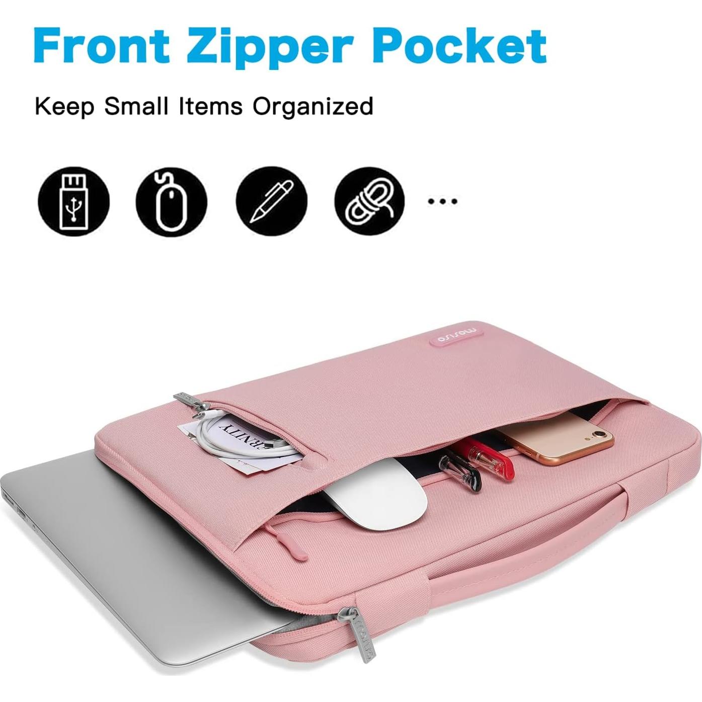 Funda Protectora MOSISO 360 para Laptop 13.3" Rosa