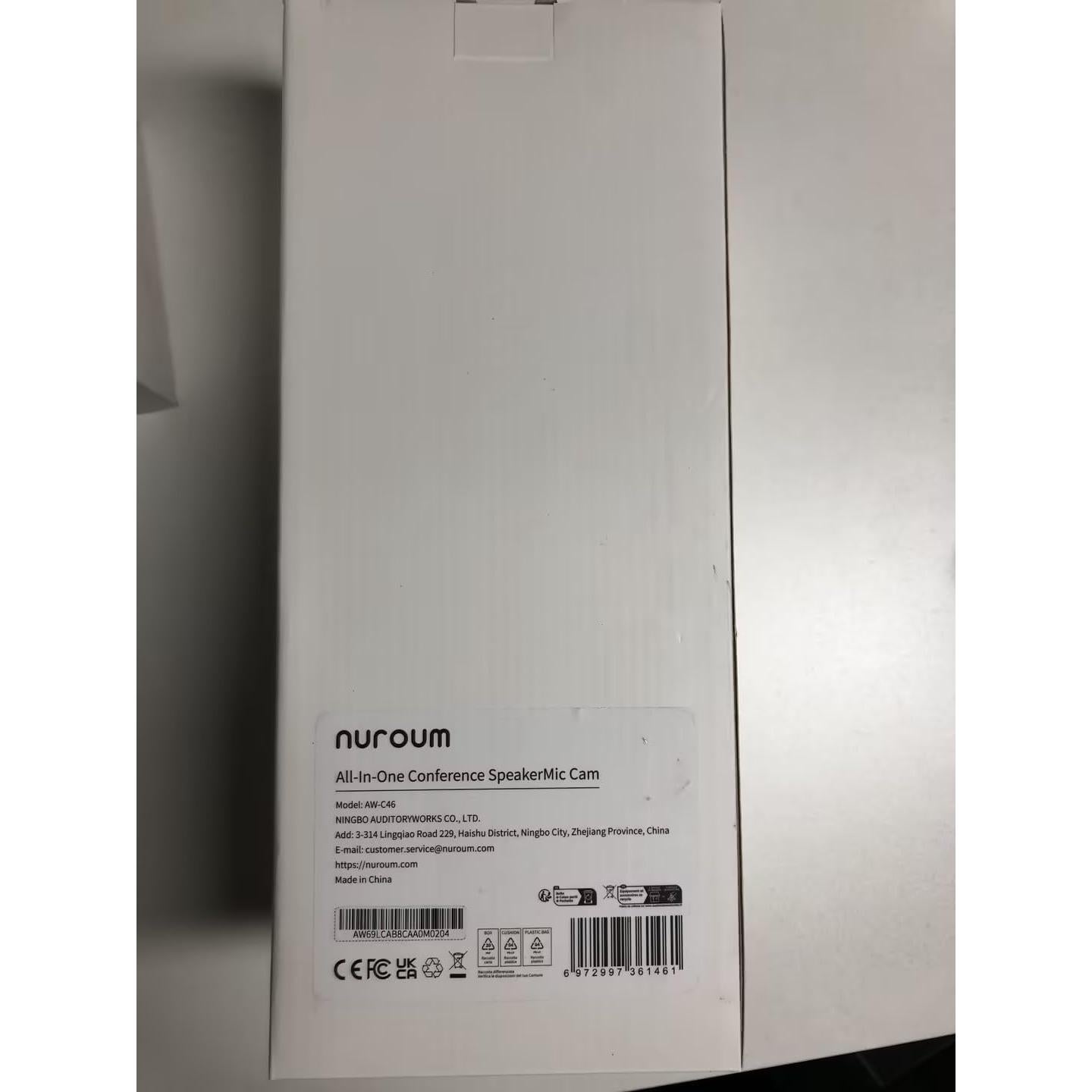 Cámara Web de Conferencia NUROUM C46 4K con Micrófono y Altavoz