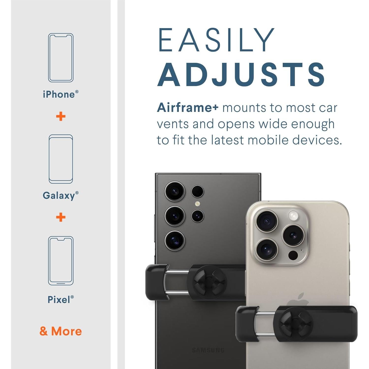 Soporte para Teléfono Kenu Airframe+ Negro, 360° Ajustable