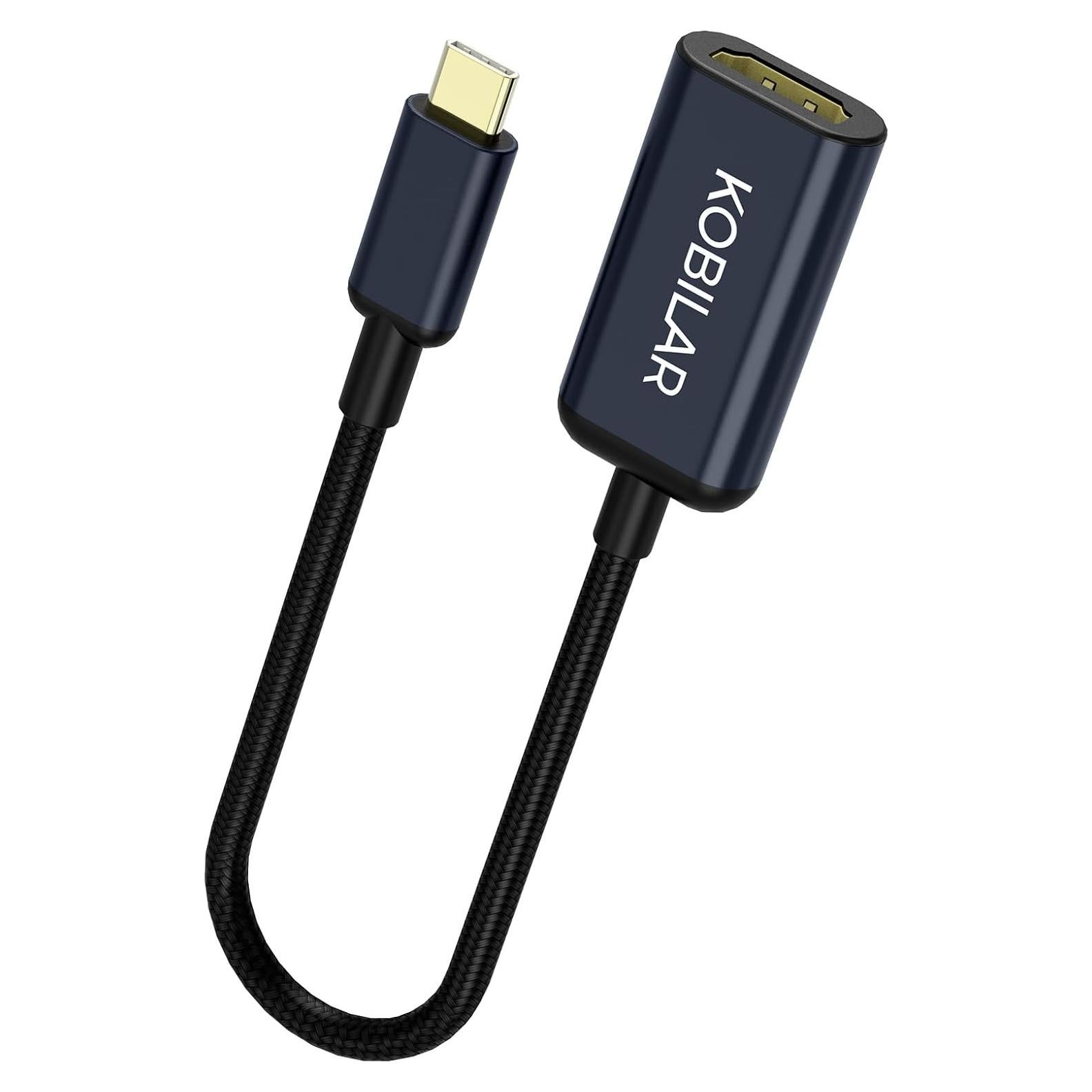 Adaptador USB C a HDMI Kobilar 4K 30Hz 0.15m Negro