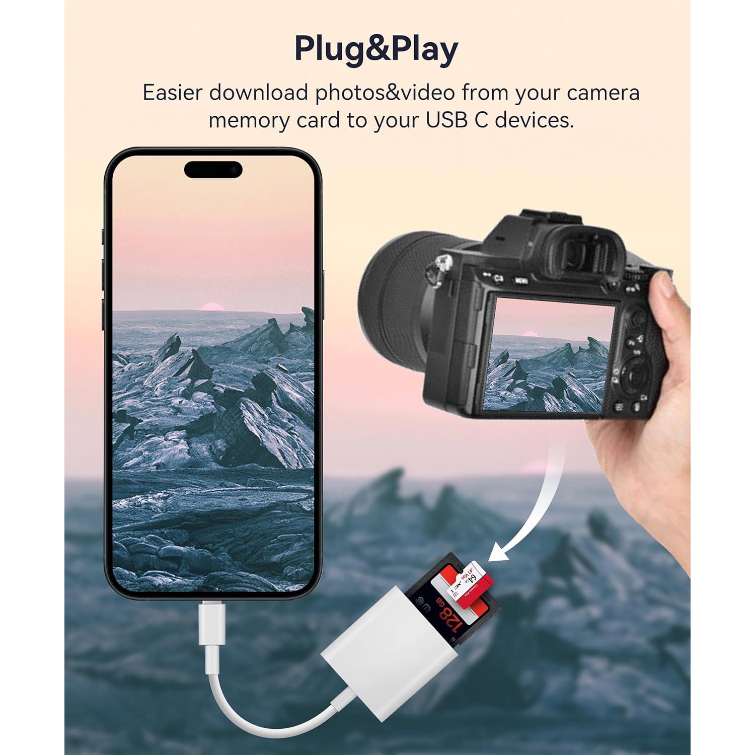 Lector de Tarjetas SD USB-C WNXSLOAD con 2 Ranuras