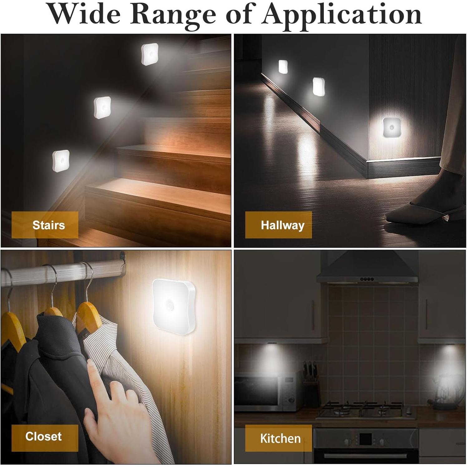 Luz Nocturna Inalámbrica Recargable Bestendony - Paquete de 2