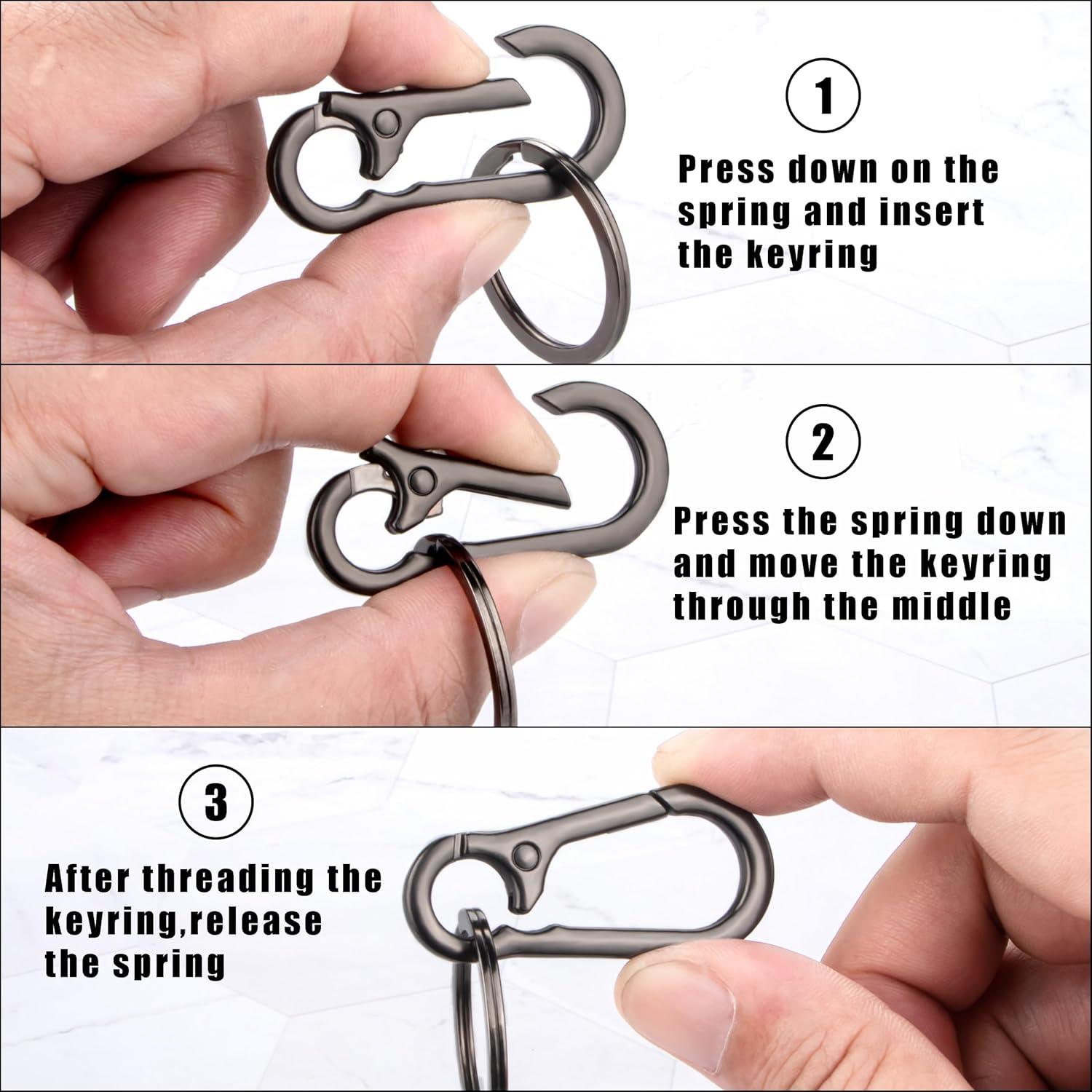 Llavero Organizador de Metal Wikavanli 2 Piezas - Negro